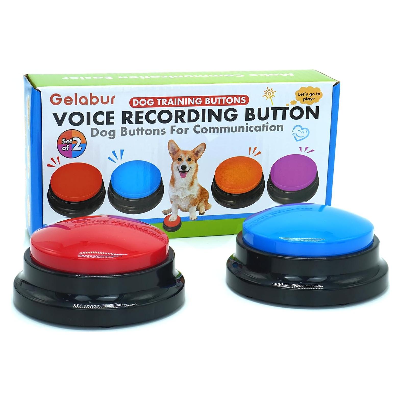 Juego de 2 Botones Hablantes para Perros Gelabur - Entrenamiento