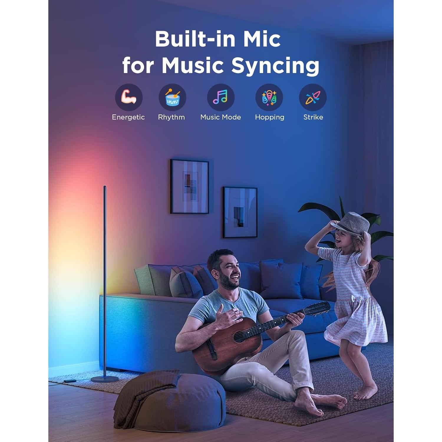 Lámpara de Pie Govee H6076 LED RGBIC Azul con Control Alexa