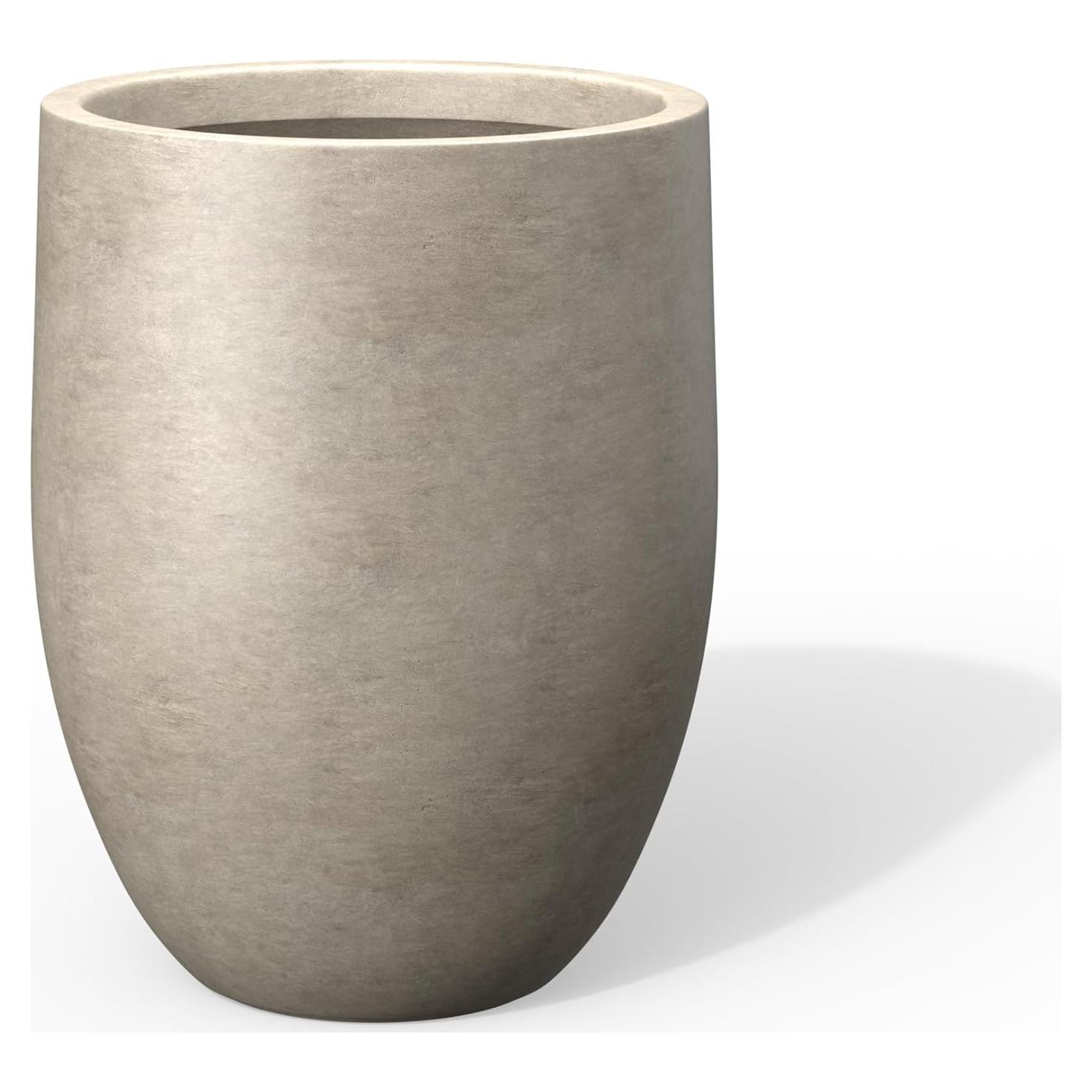 Maceta de Concreto Kante 55 cm Redonda con Drenaje - Moderna