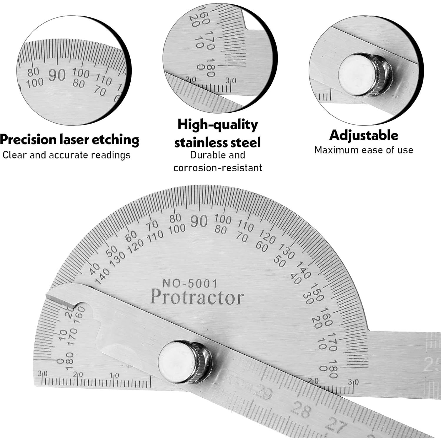 Transportador de Ángulo Ajustable 30 cm Acero Inoxidable FdcLixuvol