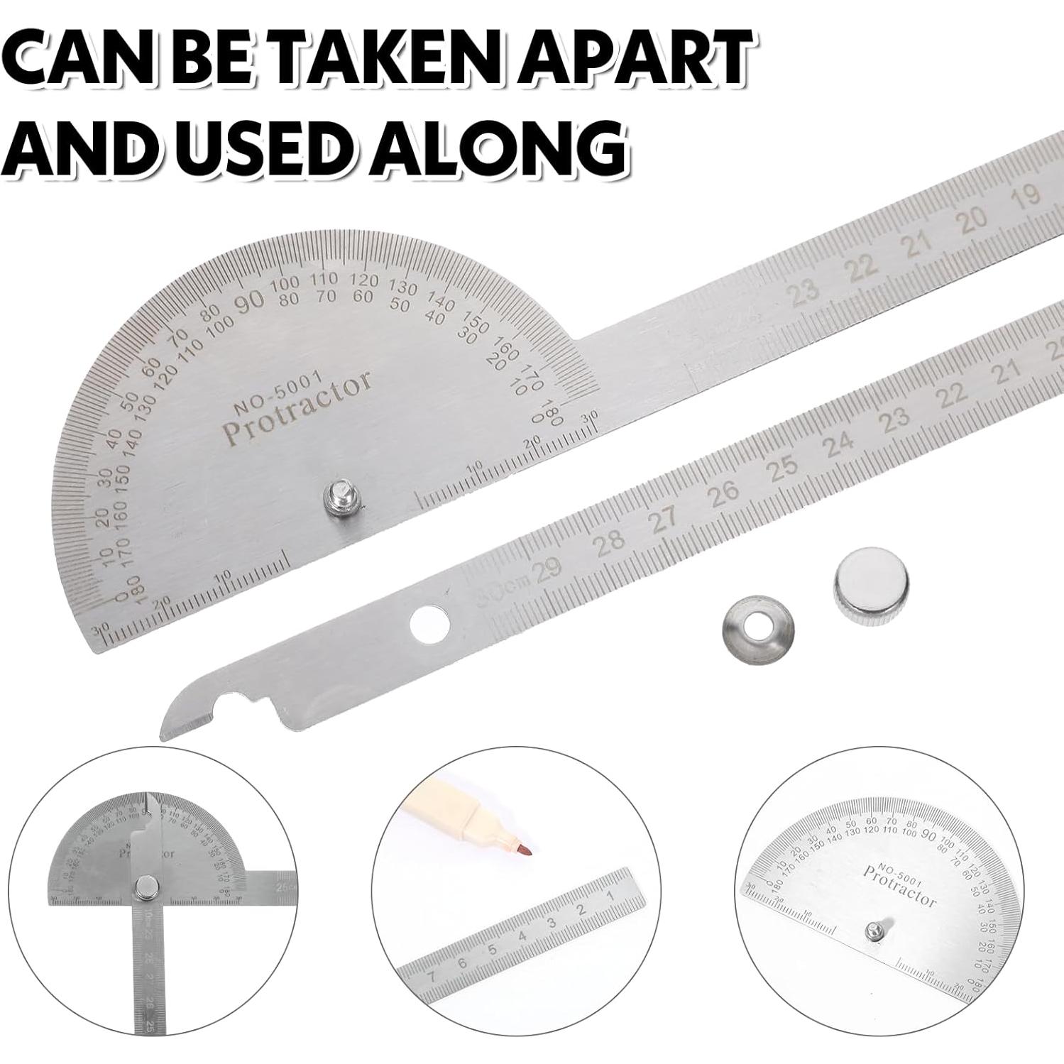 Transportador de Ángulo Ajustable 30 cm Acero Inoxidable FdcLixuvol