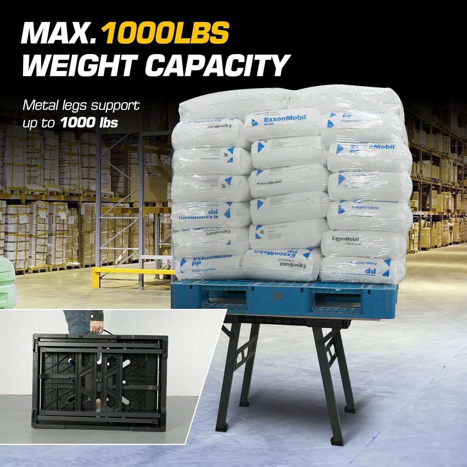 Mesa de trabajo plegable ONCUPID 86.36x63.5 cm negra