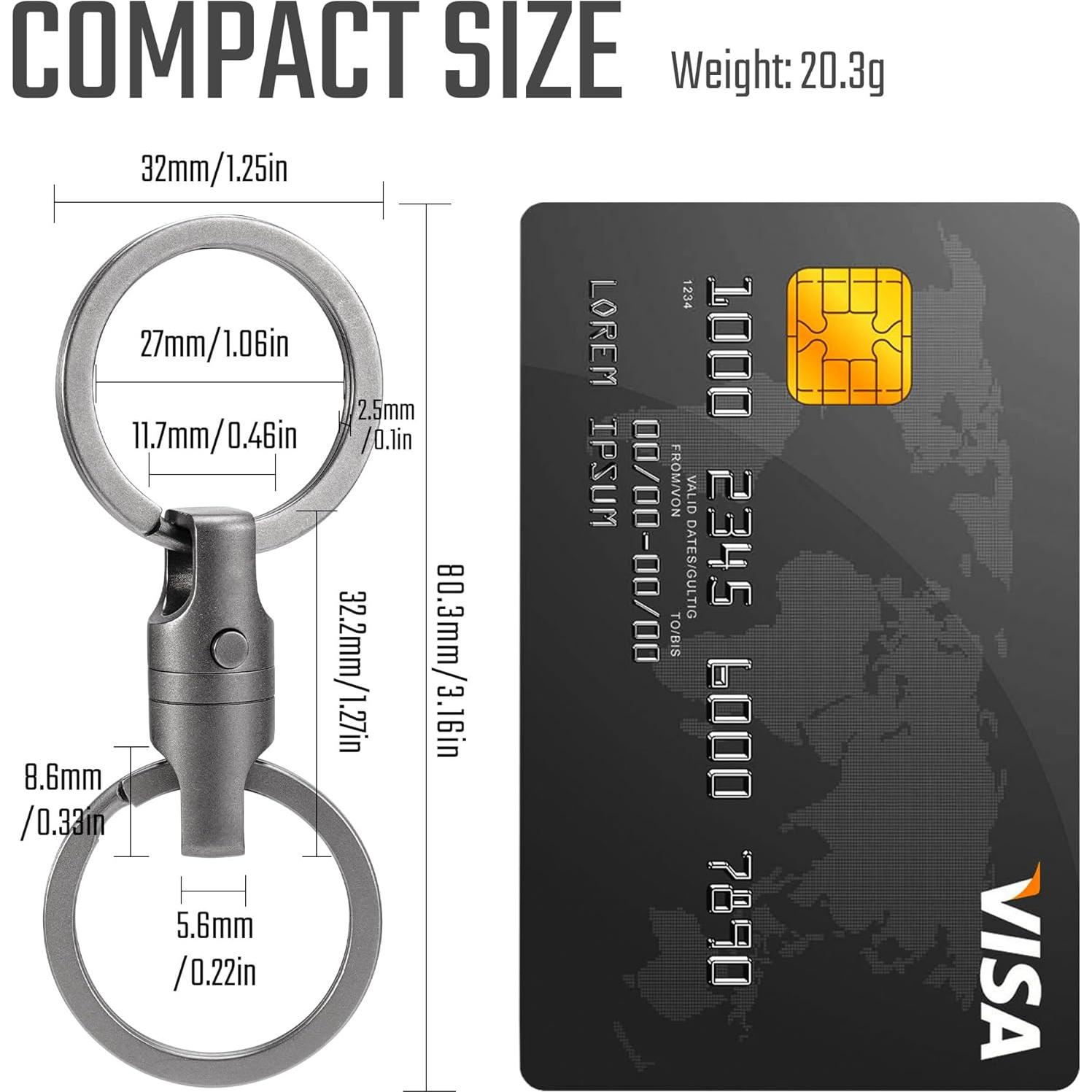 Llave Rápida de Titanio KeyUnity KA45 con Liberación Magnética