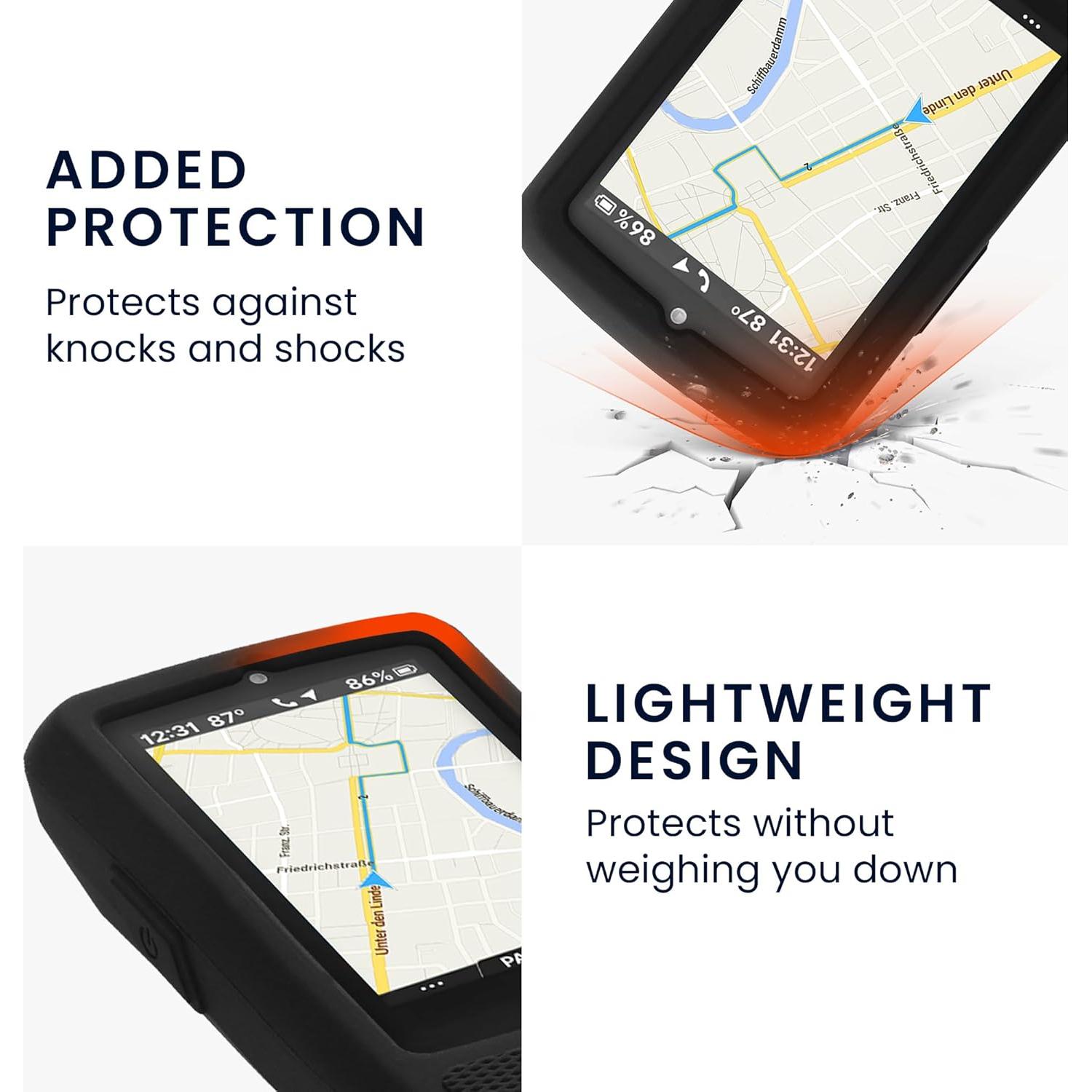 Funda de Silicona kwmobile para GPS Wahoo Elemnt Roam V3