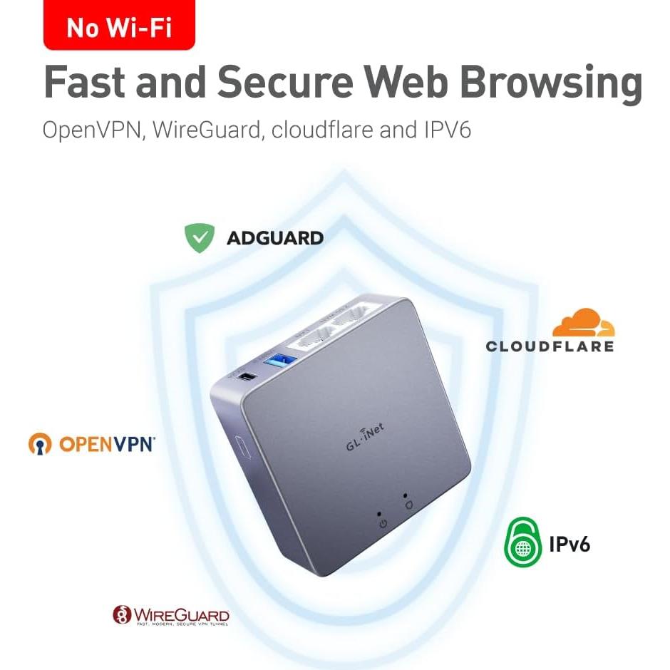 Puerta de Seguridad VPN GL.iNet MT2500A Brume 2 2.5G