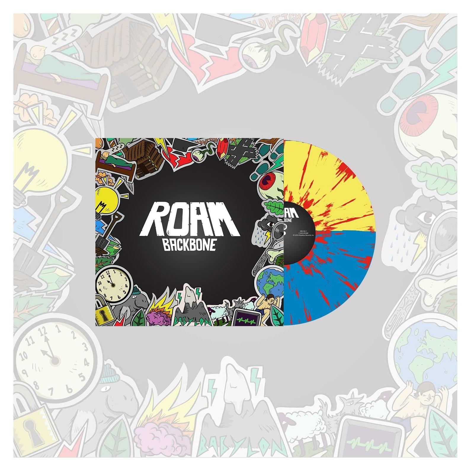 Vinilo ROAM Backbone Amarillo/Azul con Manchas Rojas - 1h