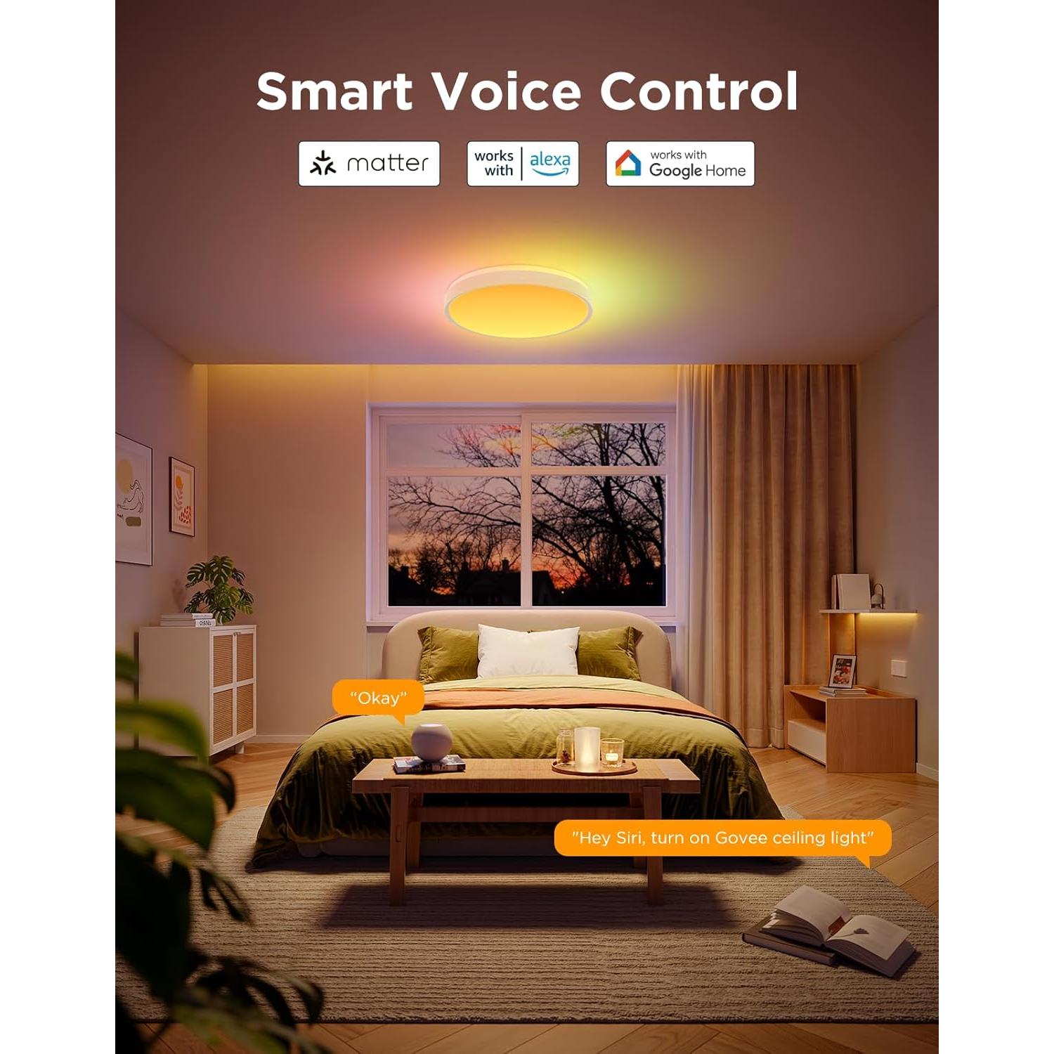 Luz de Techo Inteligente Govee 4300LM RGBIC 38cm