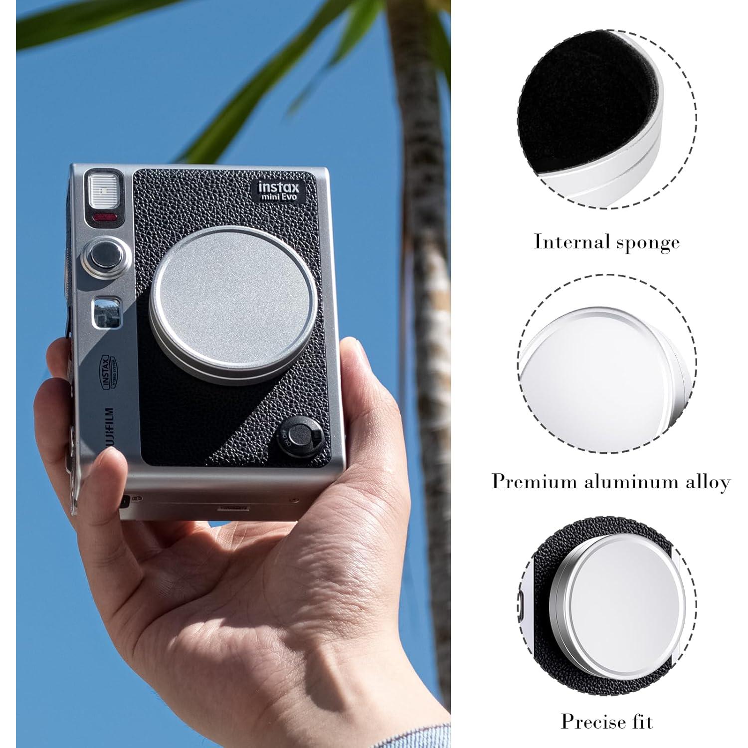 Accesorios Rieibi para Fujifilm Instax Mini EVO - Tapa de Lente y Protector LCD