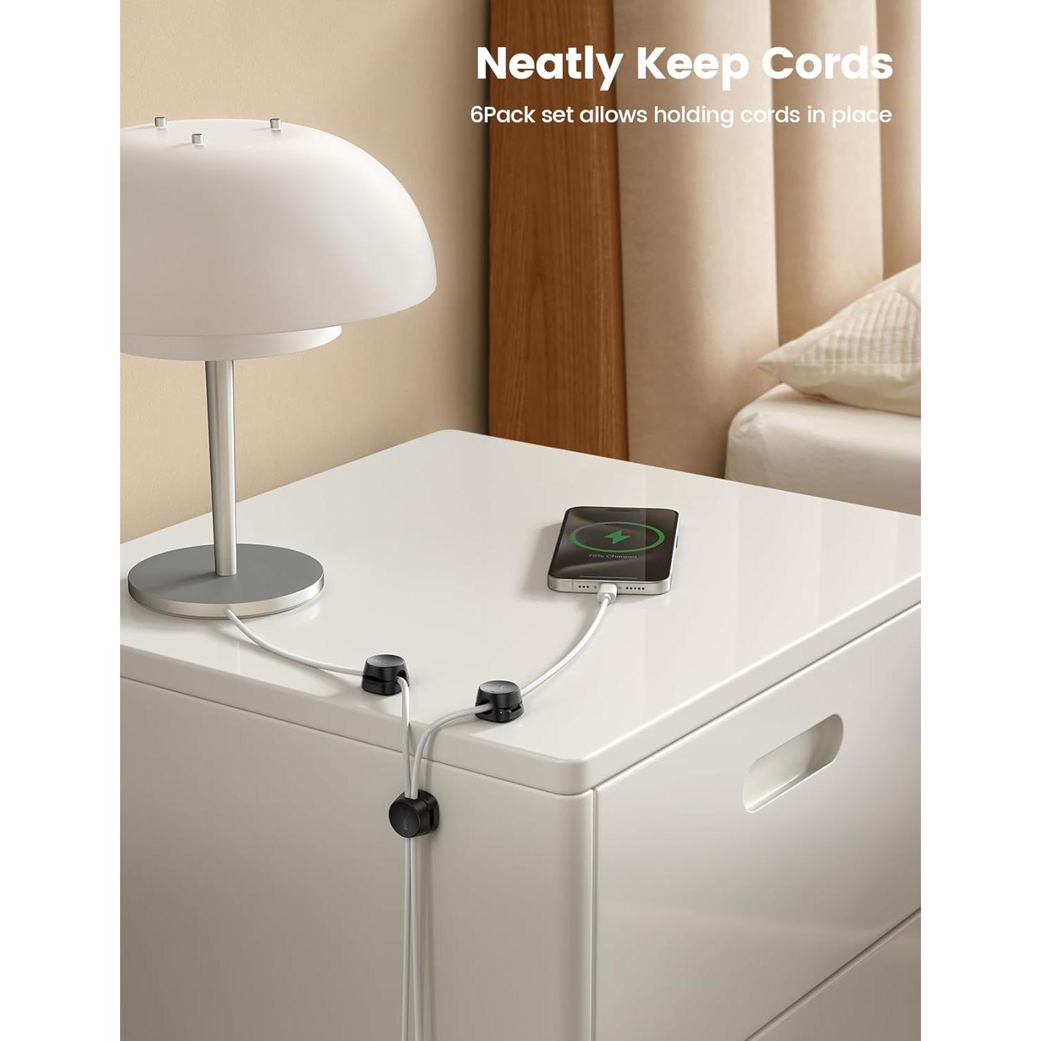 Soporte para Tableta Lamicall Negro + Organizador de Clips de Cable