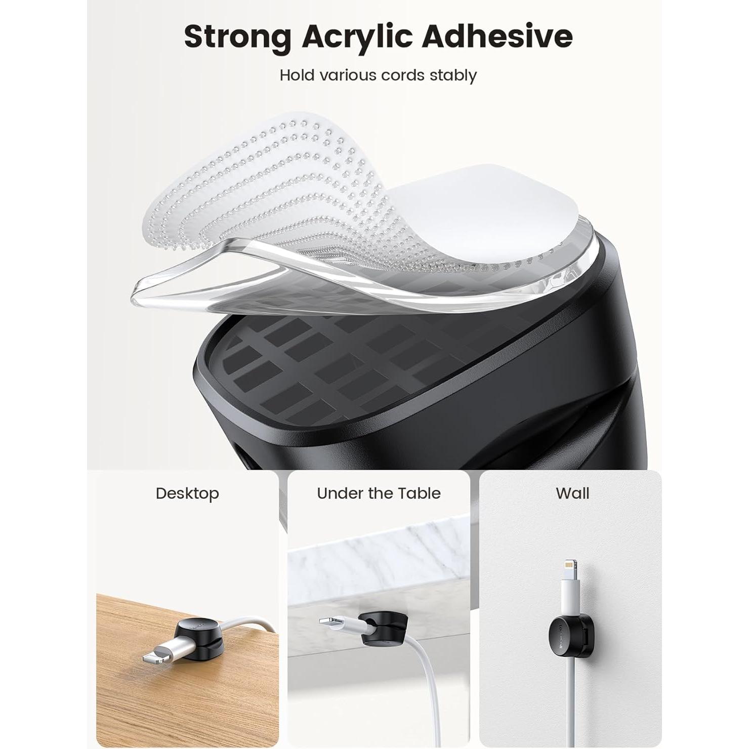 Soporte para Tableta Lamicall Negro + Organizador de Clips de Cable