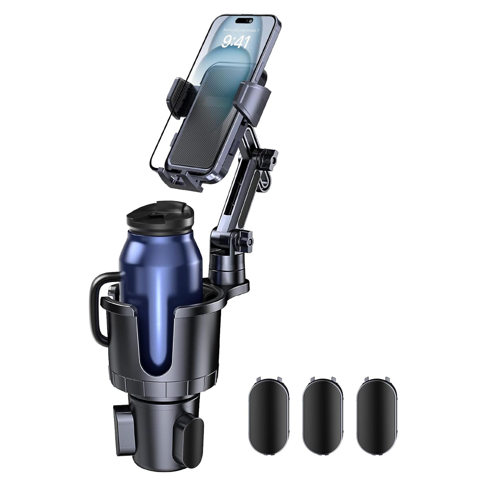 Soporte para Teléfono en Portavasos UniWit 2 en 1 Ajustable