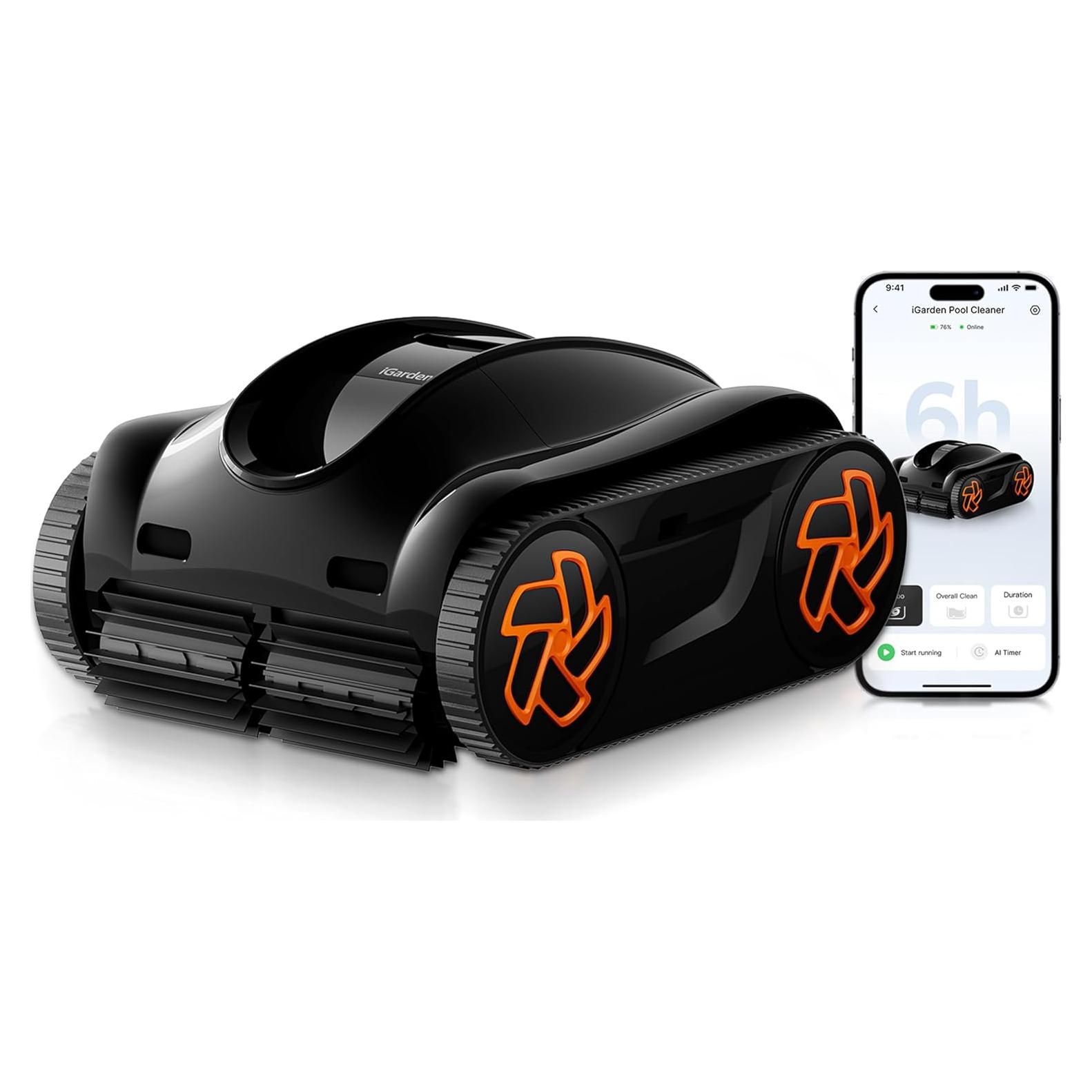 Limpiador de Piscinas iGarden K60, Robótico Inalámbrico 6H