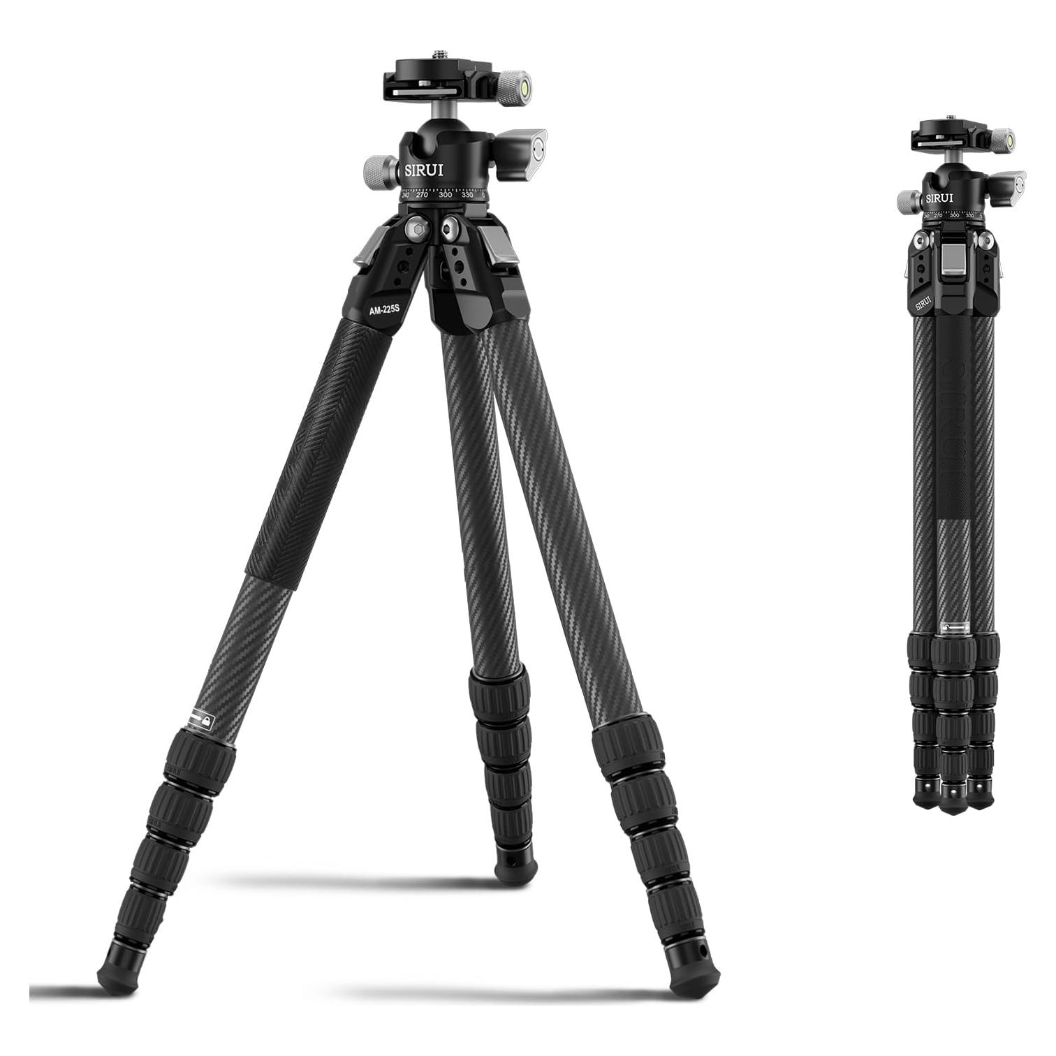 Trípode de Viaje SIRUI AM-225S+G0 Fibra de Carbono 127cm