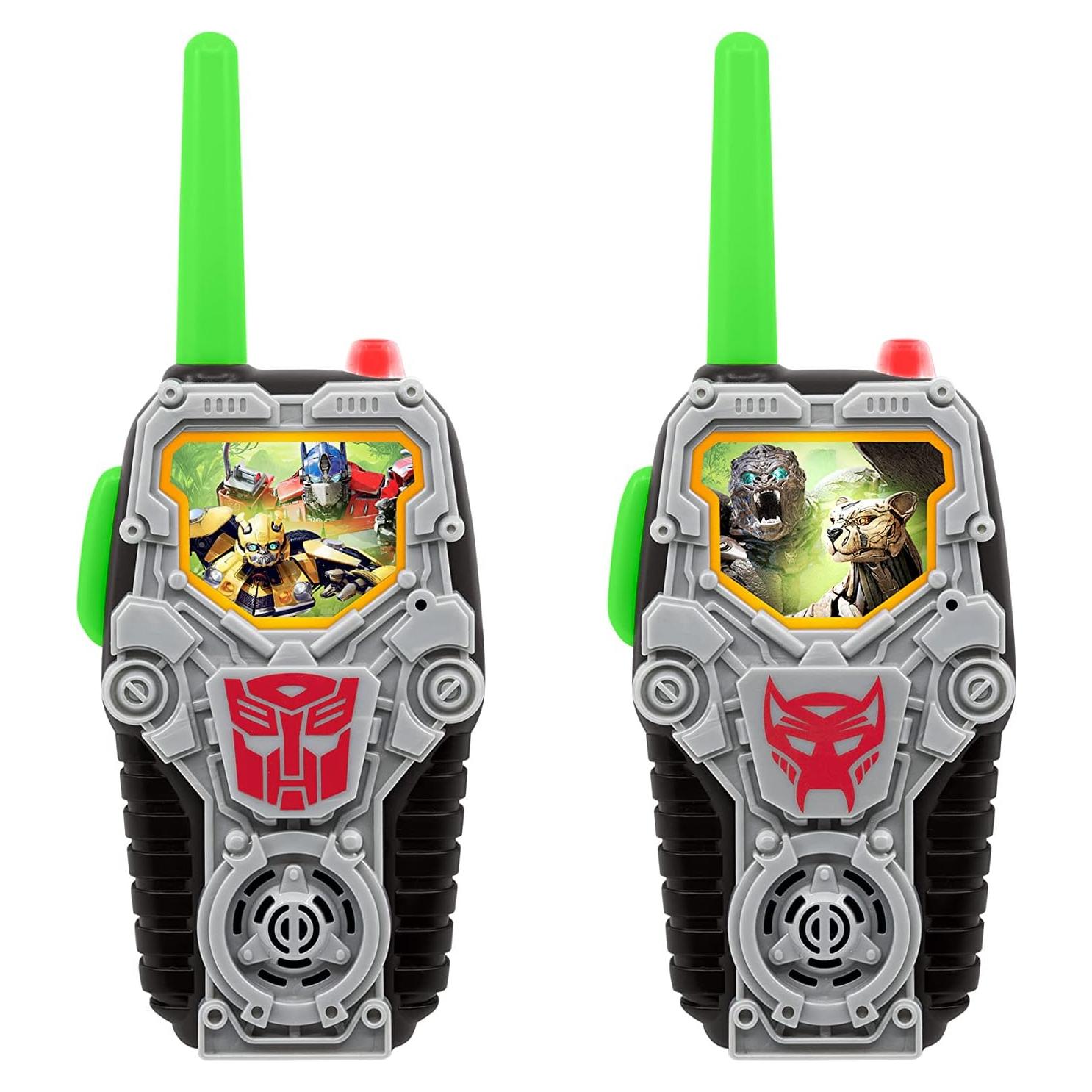 Walkie Talkies Transformers eKids para Niños - Alcance 152m