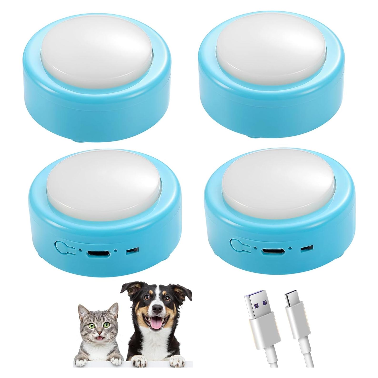 Botones Hablantes para Mascotas Topodome - Juego de 4 Recargables