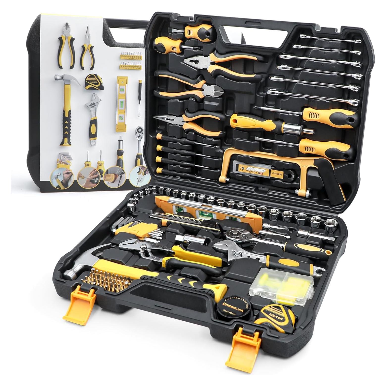 Kit de Herramientas CRESOLVIA 199 Piezas para Hogar y Auto