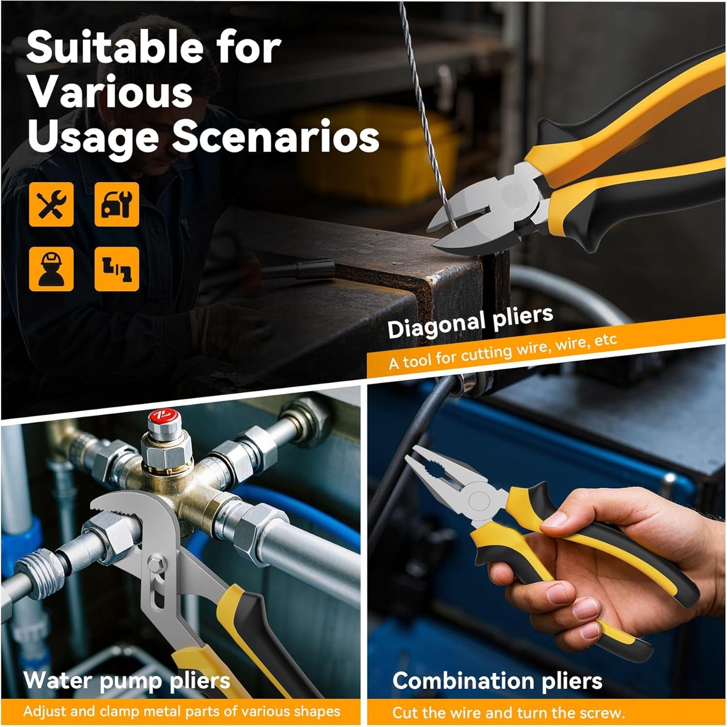 Kit de Herramientas CRESOLVIA 199 Piezas para Hogar y Auto