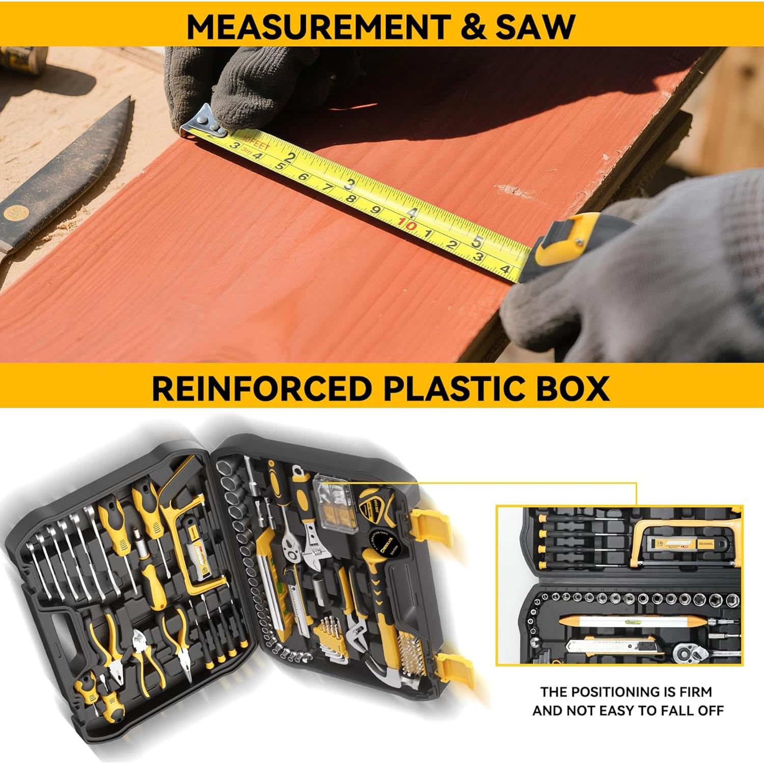 Kit de Herramientas CRESOLVIA 199 Piezas para Hogar y Auto