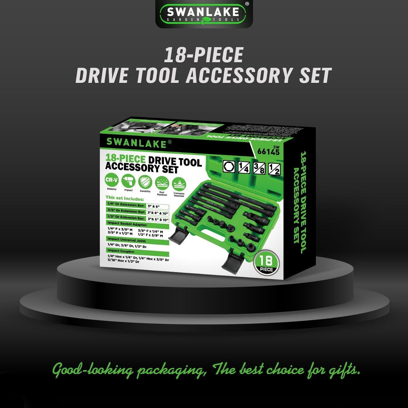 Juego de herramientas de 18 piezas SWANLAKE - Socket de impacto