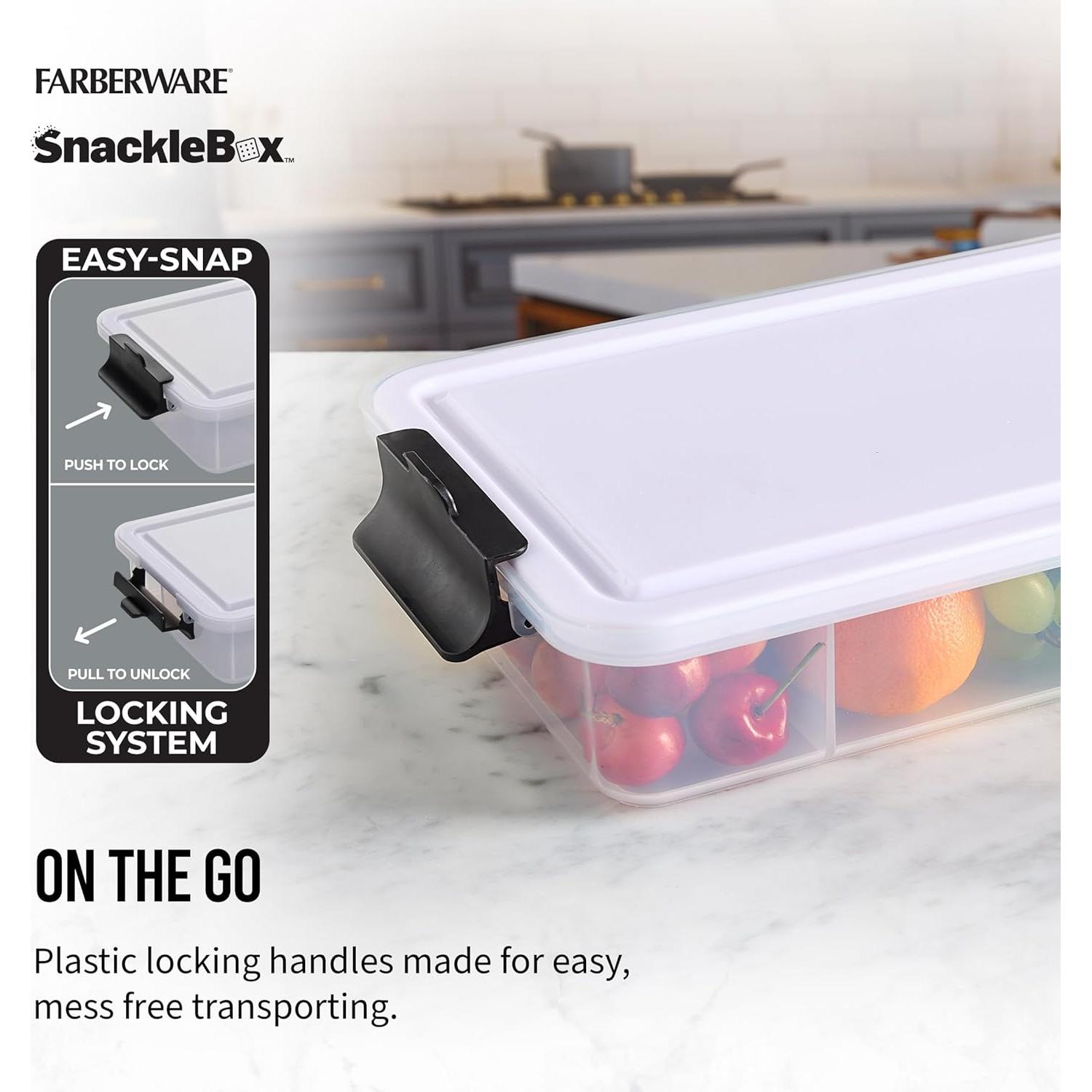 Snacklebox Farberware con Tapa de Tabla de Cortar 7 Compartimentos