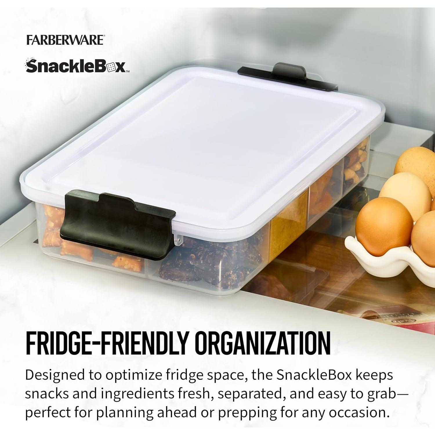 Snacklebox Farberware con Tapa de Tabla de Cortar 7 Compartimentos