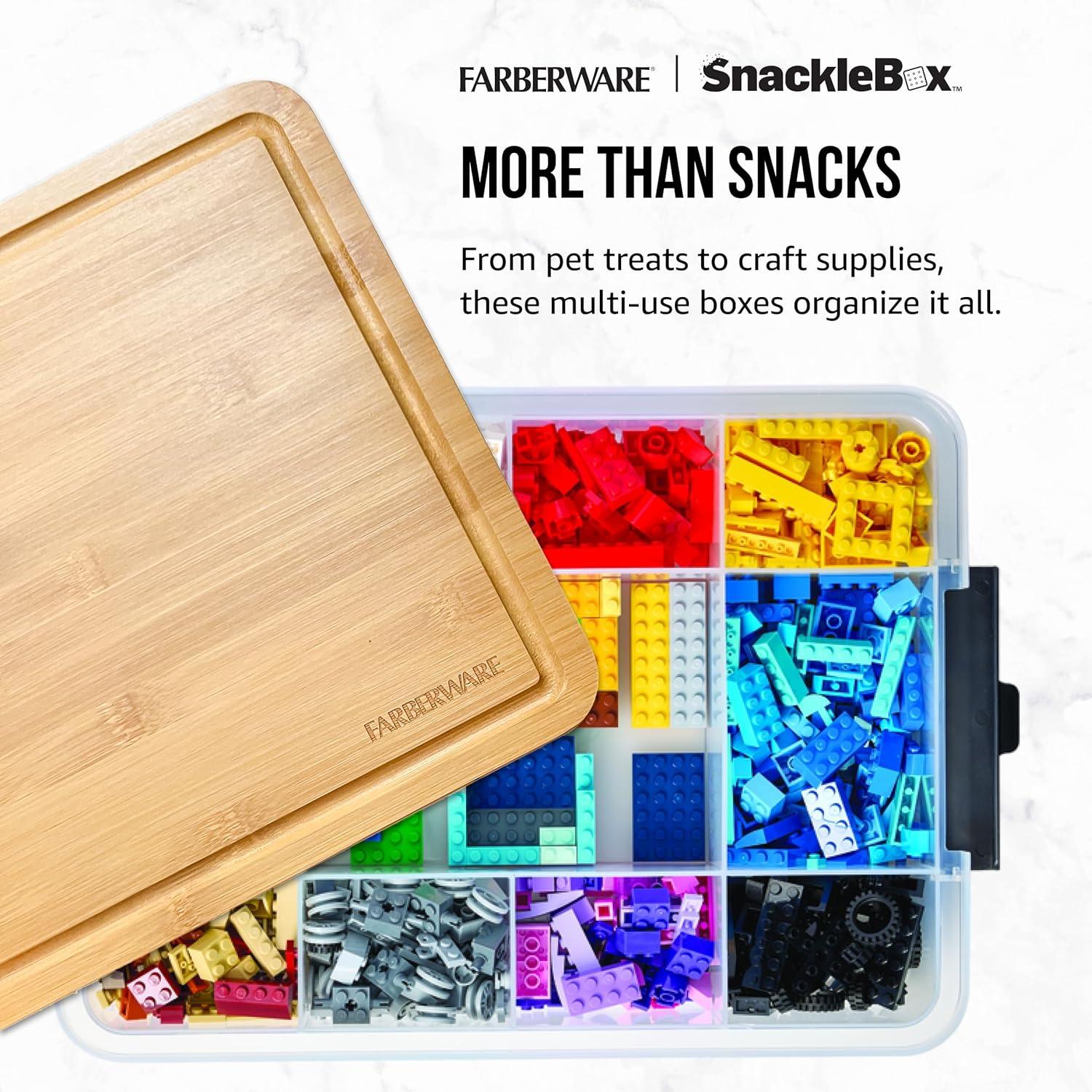 Snacklebox Farberware con Tapa de Tabla de Cortar 7 Compartimentos