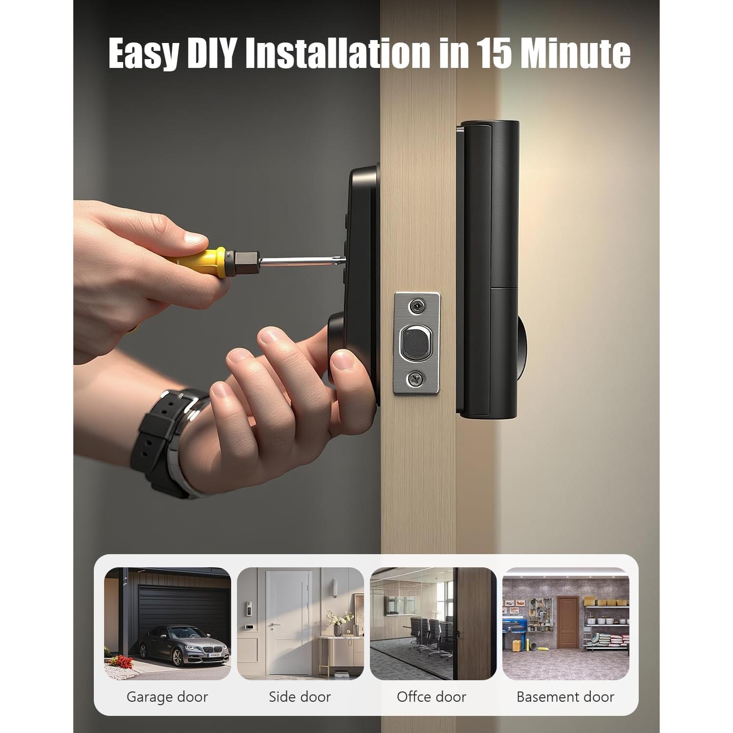 Cerradura Inteligente YHV CA-02 Biométrica con Control Remoto