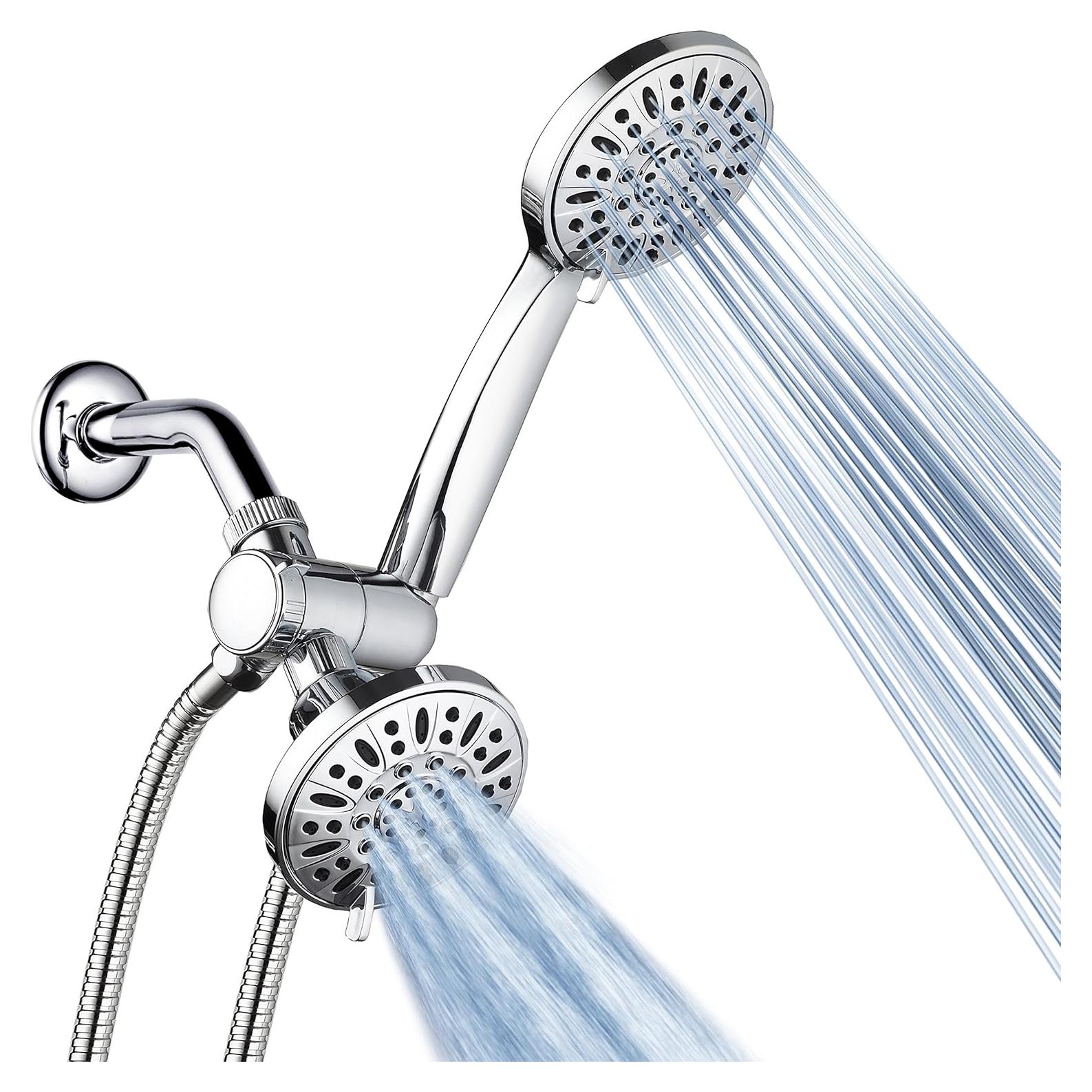 Ducha AquaDance Premium Alta Presión 3 Vías Cromada 48 Configuraciones