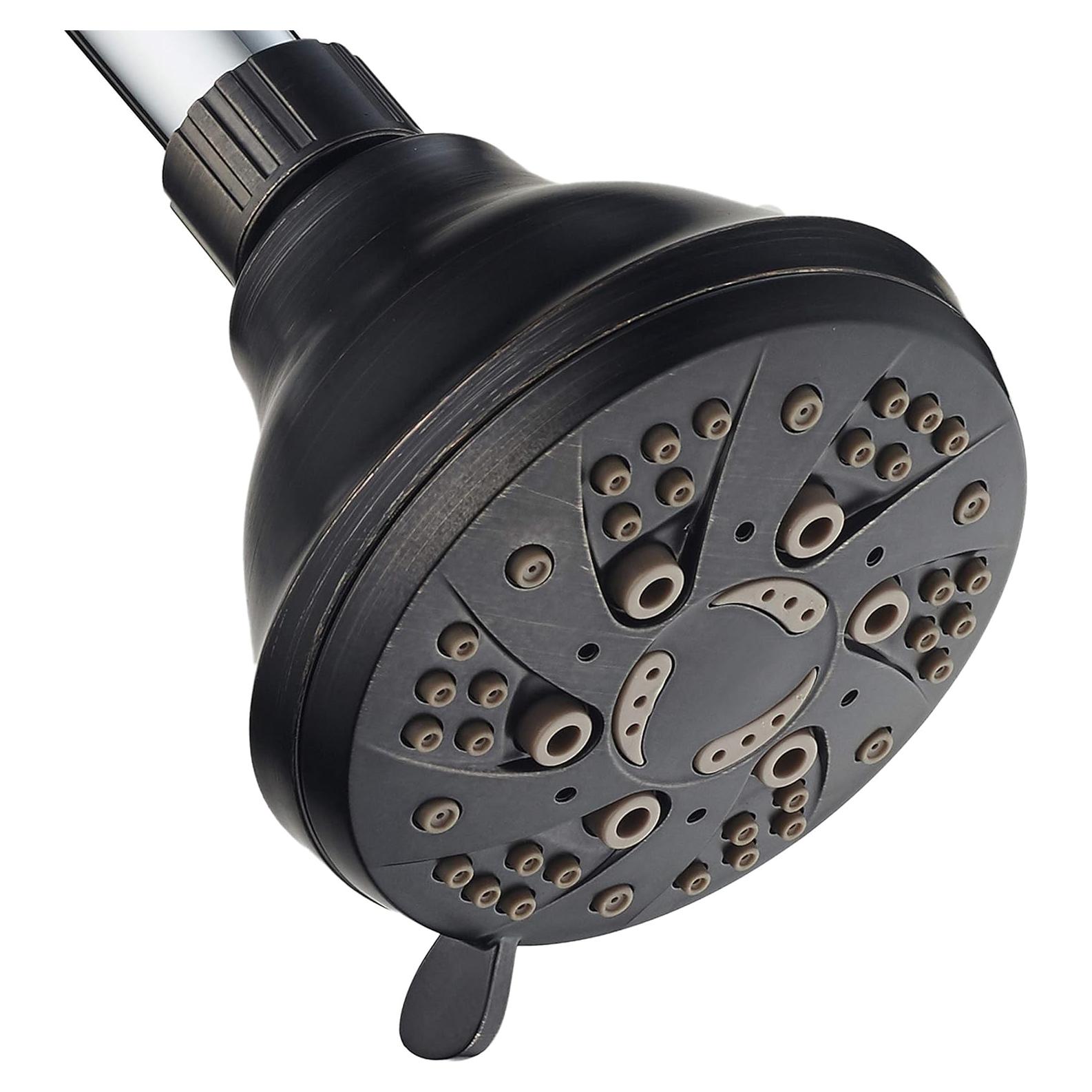 Cabezal de Ducha AquaDance Bronce Aceitado 3.5" 6 Modos