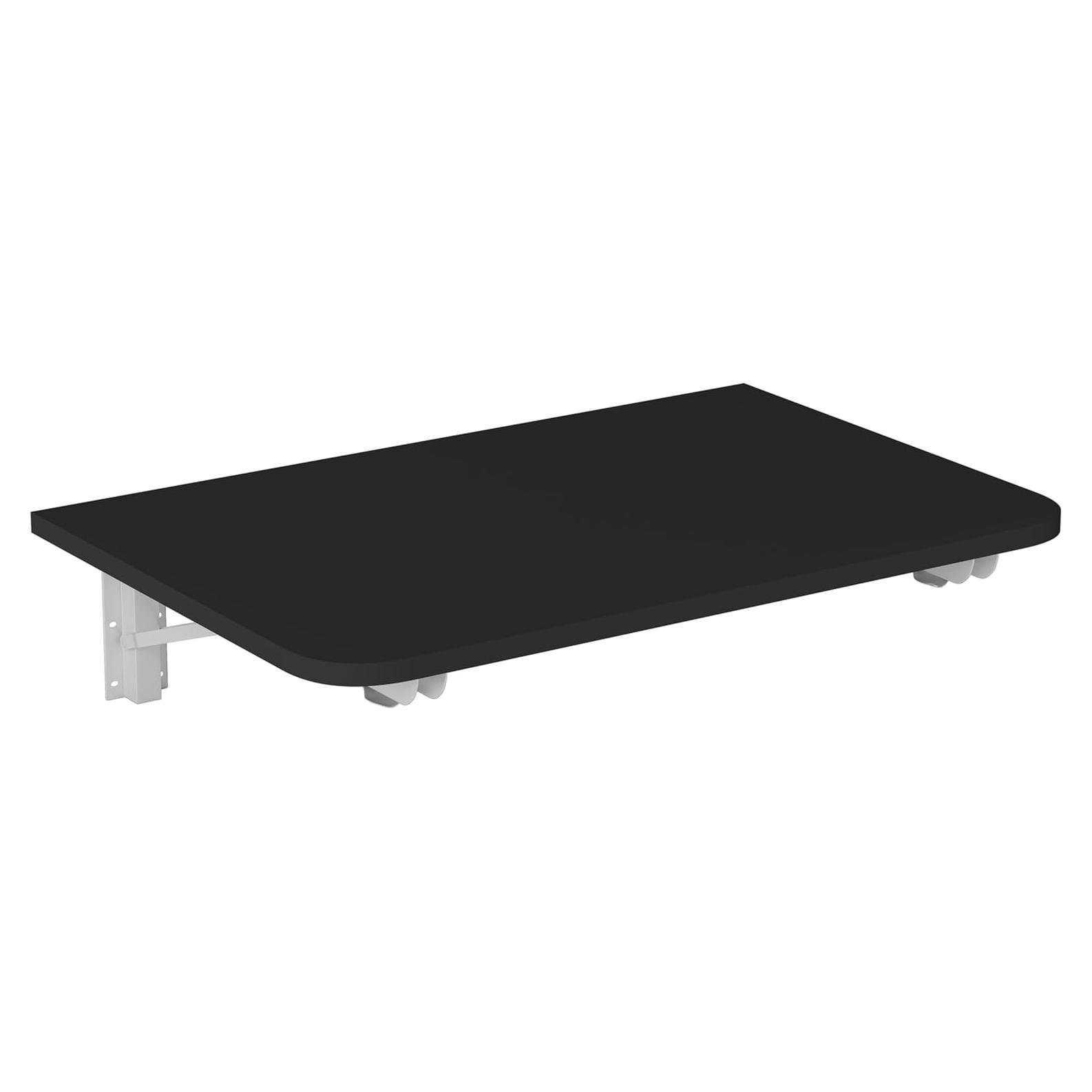 Escritorio Plegable Montado en la Pared Negro 60 cm x 39.6 cm