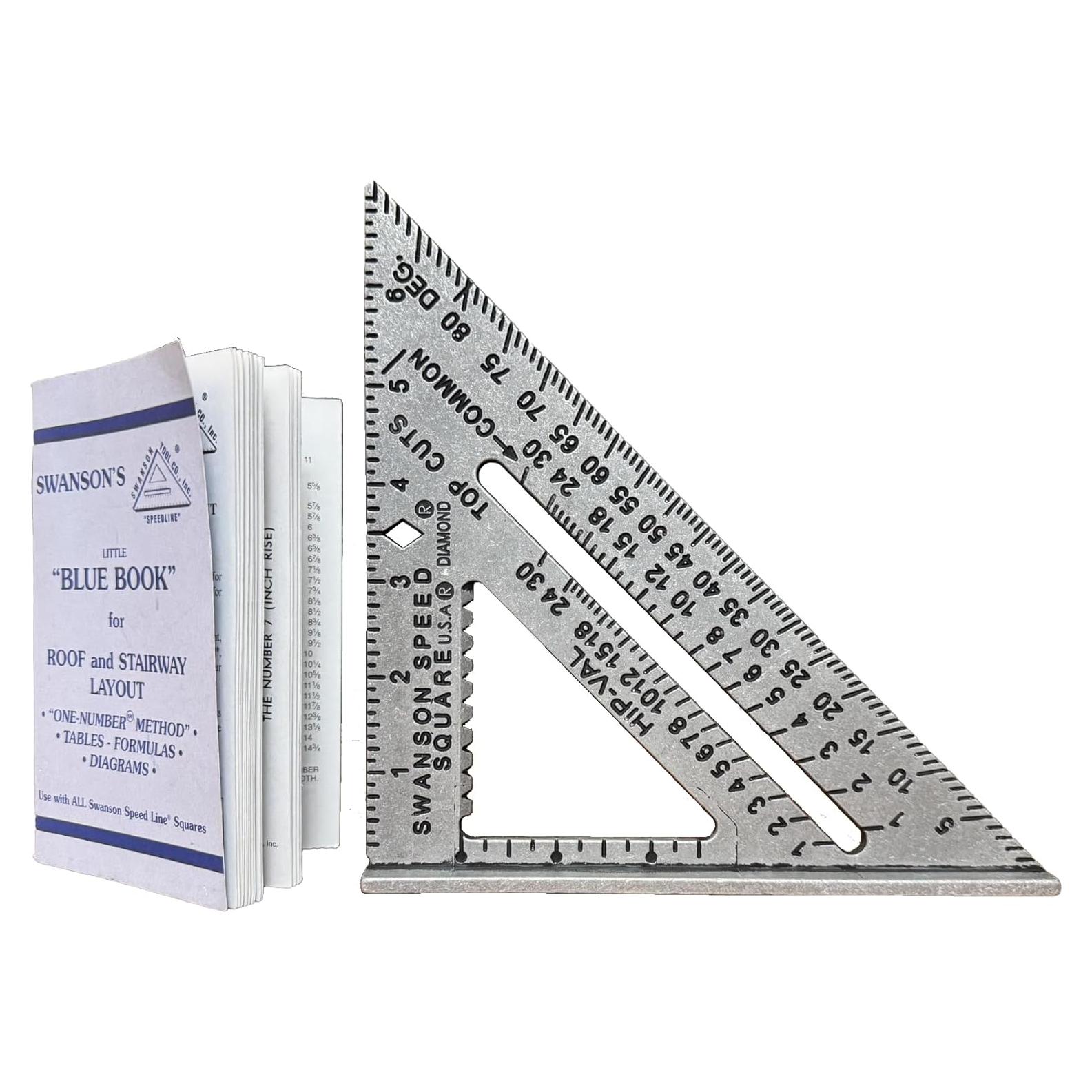 Escuadra Speed Square Swanson S0101 17.78 cm con Libro Azul