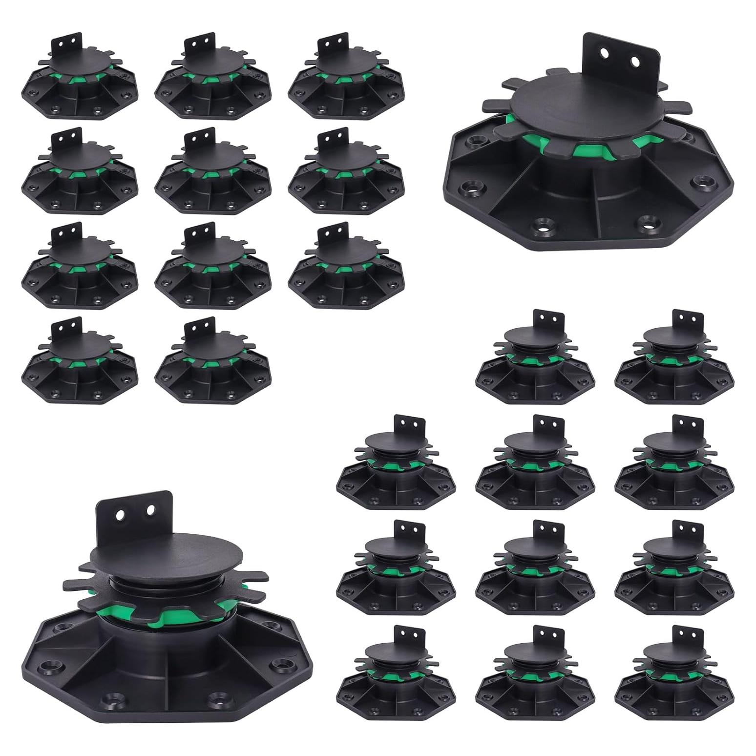 Pedestal de Soporte de Cubierta Ajustable MCCKLE 24 Piezas 40-60 mm