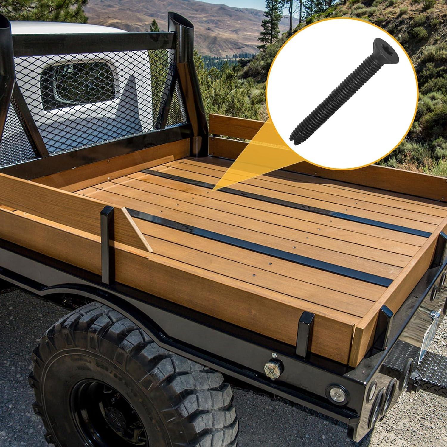 Tornillos para Deck FMhotu 1/4-20 x 6.35 cm Cabeza Plana - 100 Pzas