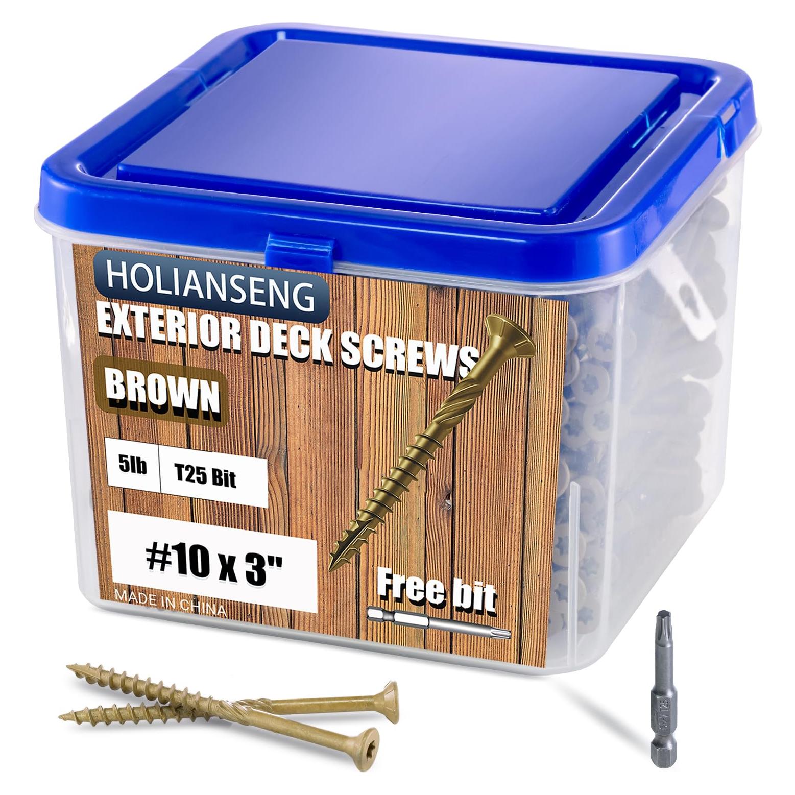 Tornillos para Deck #10 x 76mm Marrón Epóxico 2.27kg