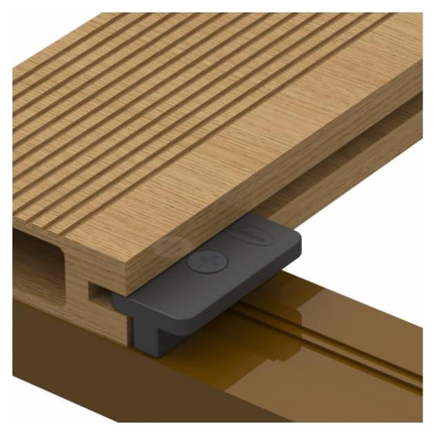200 Clips T de Decking Compuesto Valdern con Tornillos M4x35