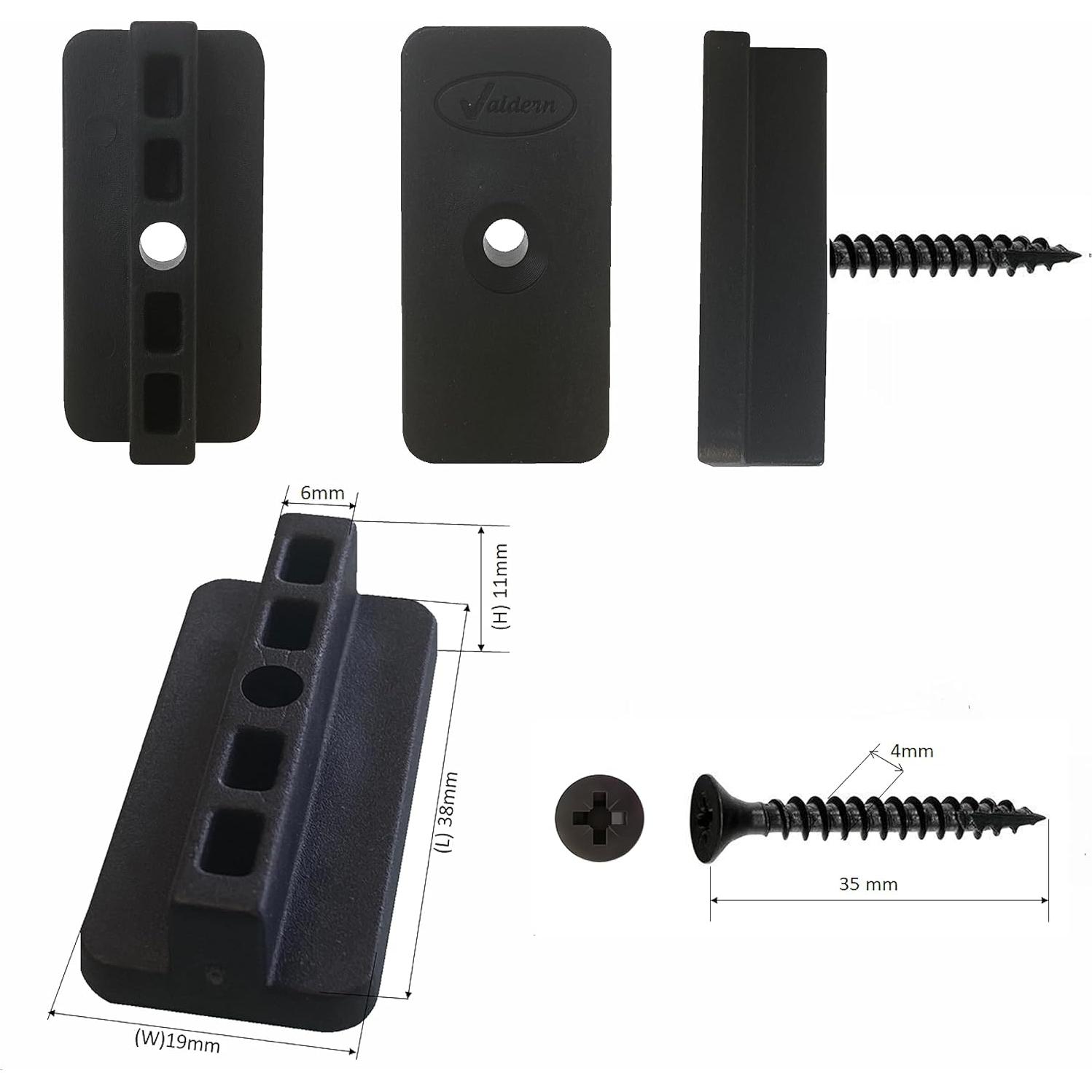 200 Clips T de Decking Compuesto Valdern con Tornillos M4x35