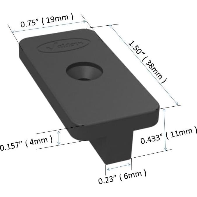 200 Clips T de Decking Compuesto Valdern con Tornillos M4x35