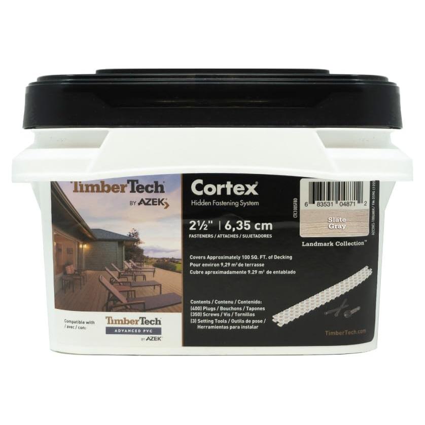 Fasteners de Tapas Ocultas TimberTech Cortex Gris Pizarra 9.29 m²