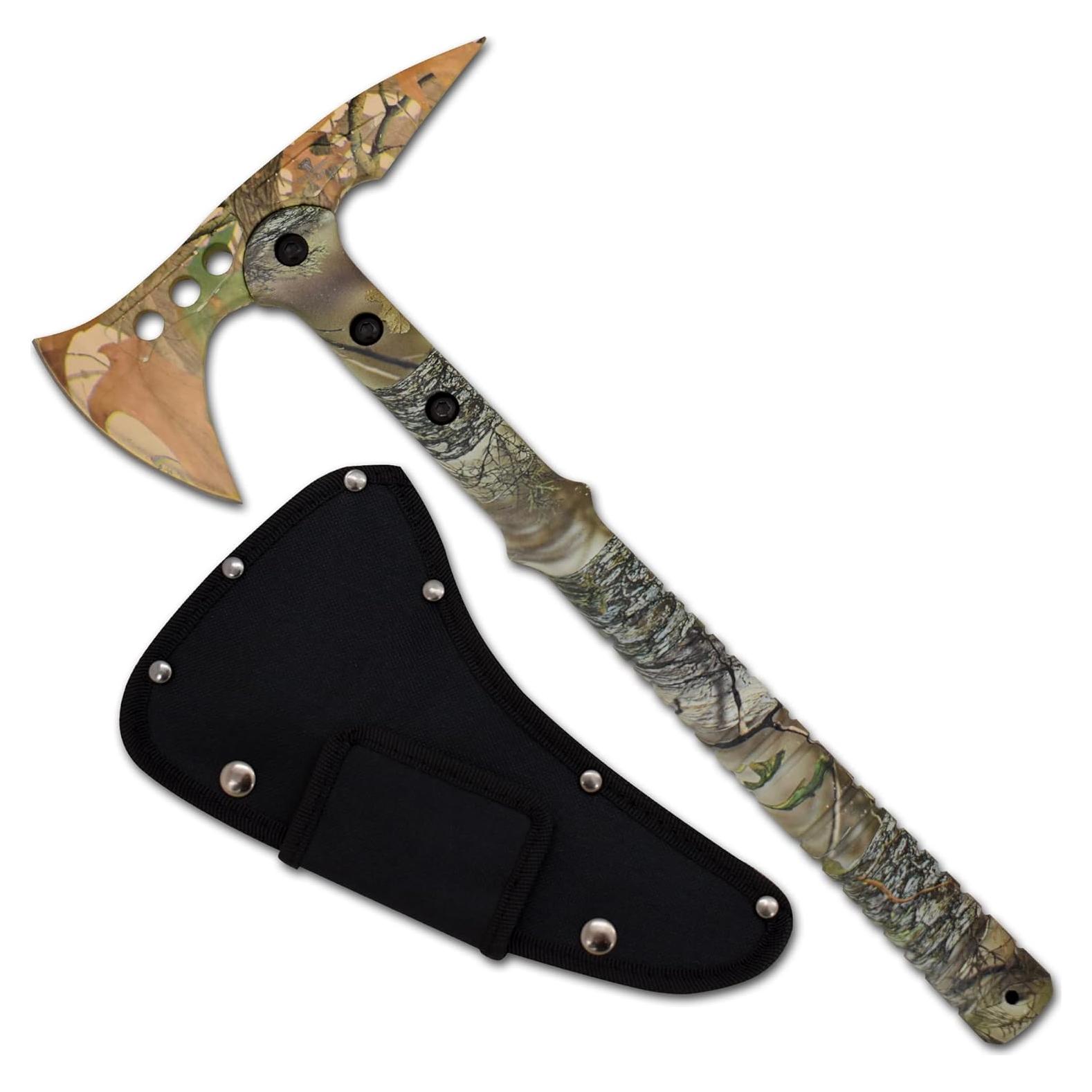 Hacha de Lanzamiento Snake Eye Tactical 38.1 cm con Funda Camo