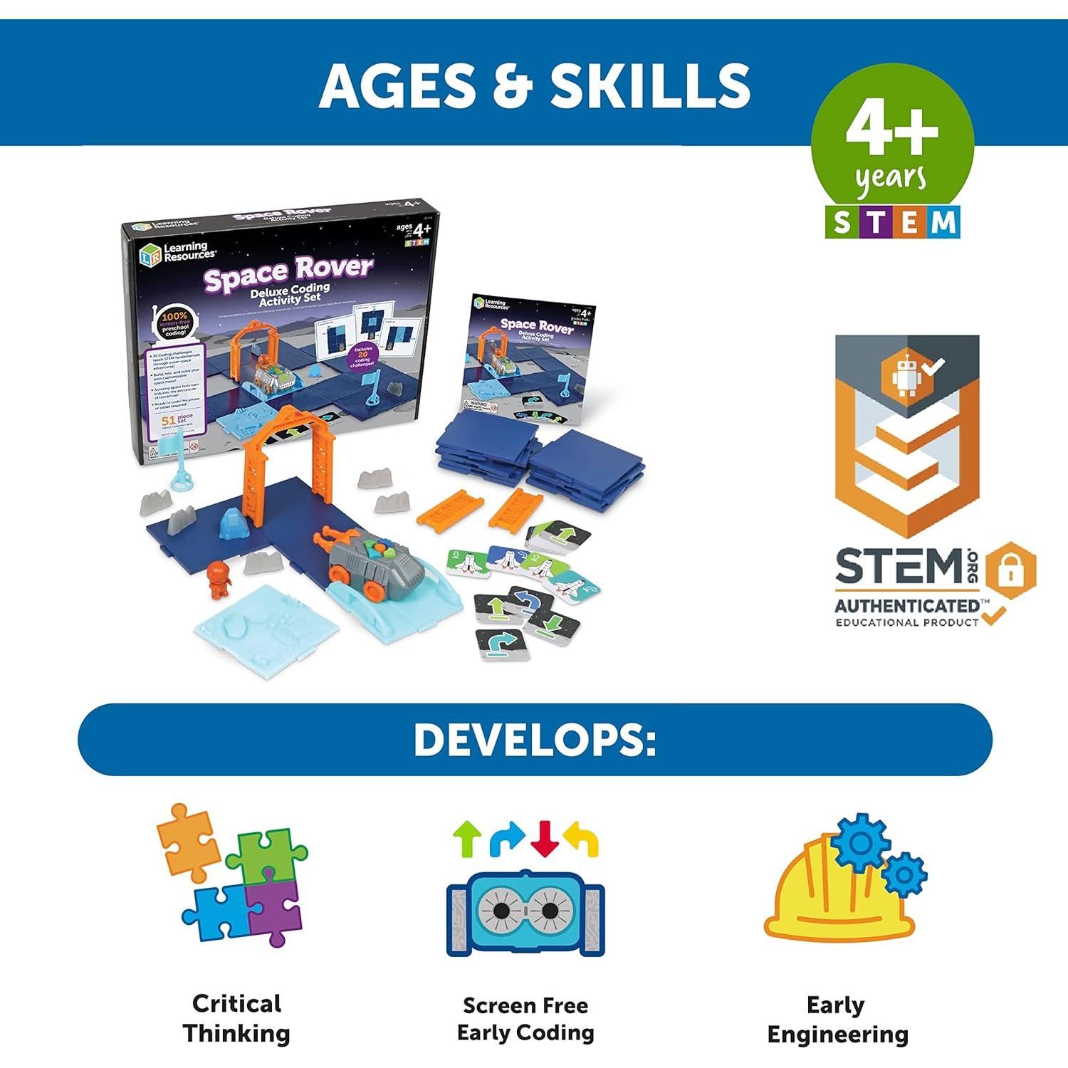 Juego de Codificación Deluxe Space Rover Learning Resources - STEM 4-10 años