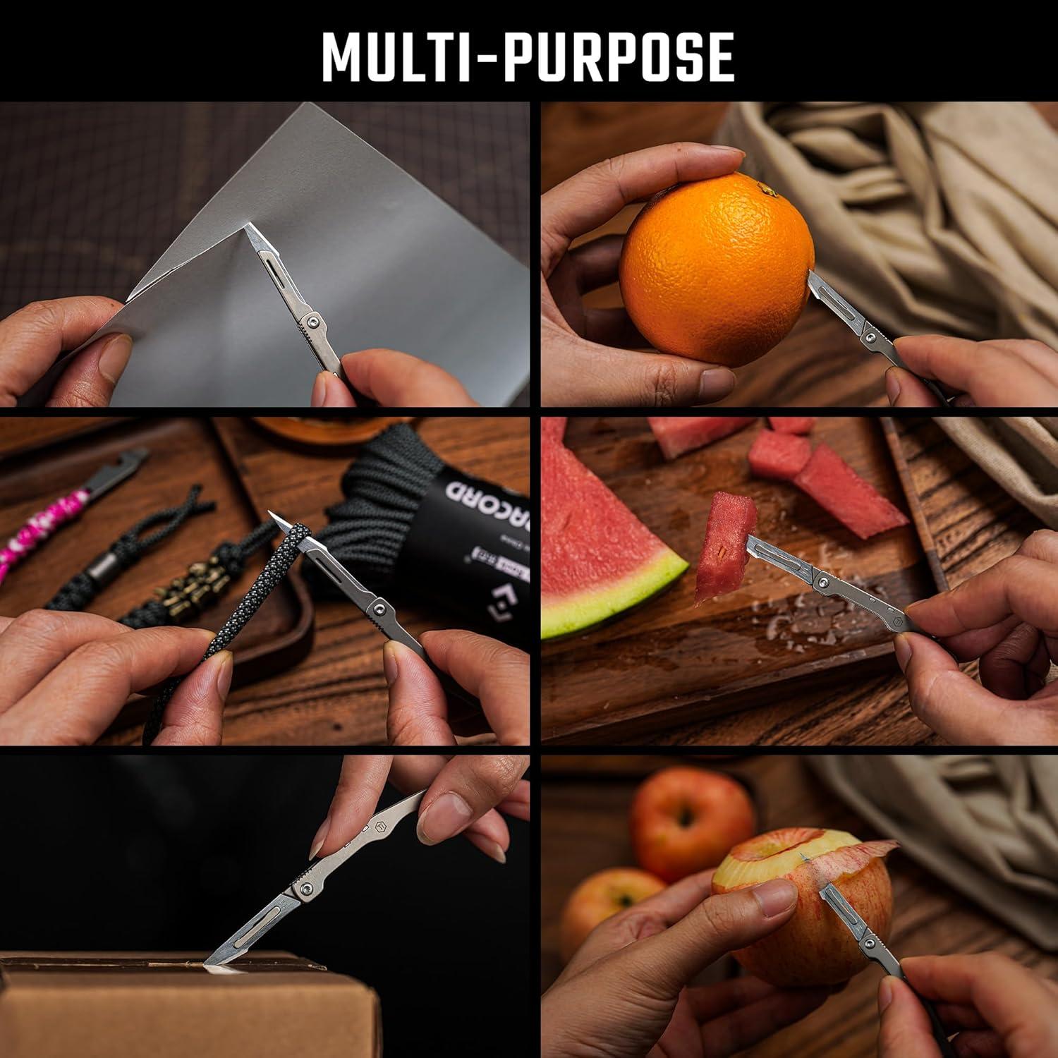 Cuchilla de Utilidad KeyUnity KK13 con Mango de Titanio 11.14 cm