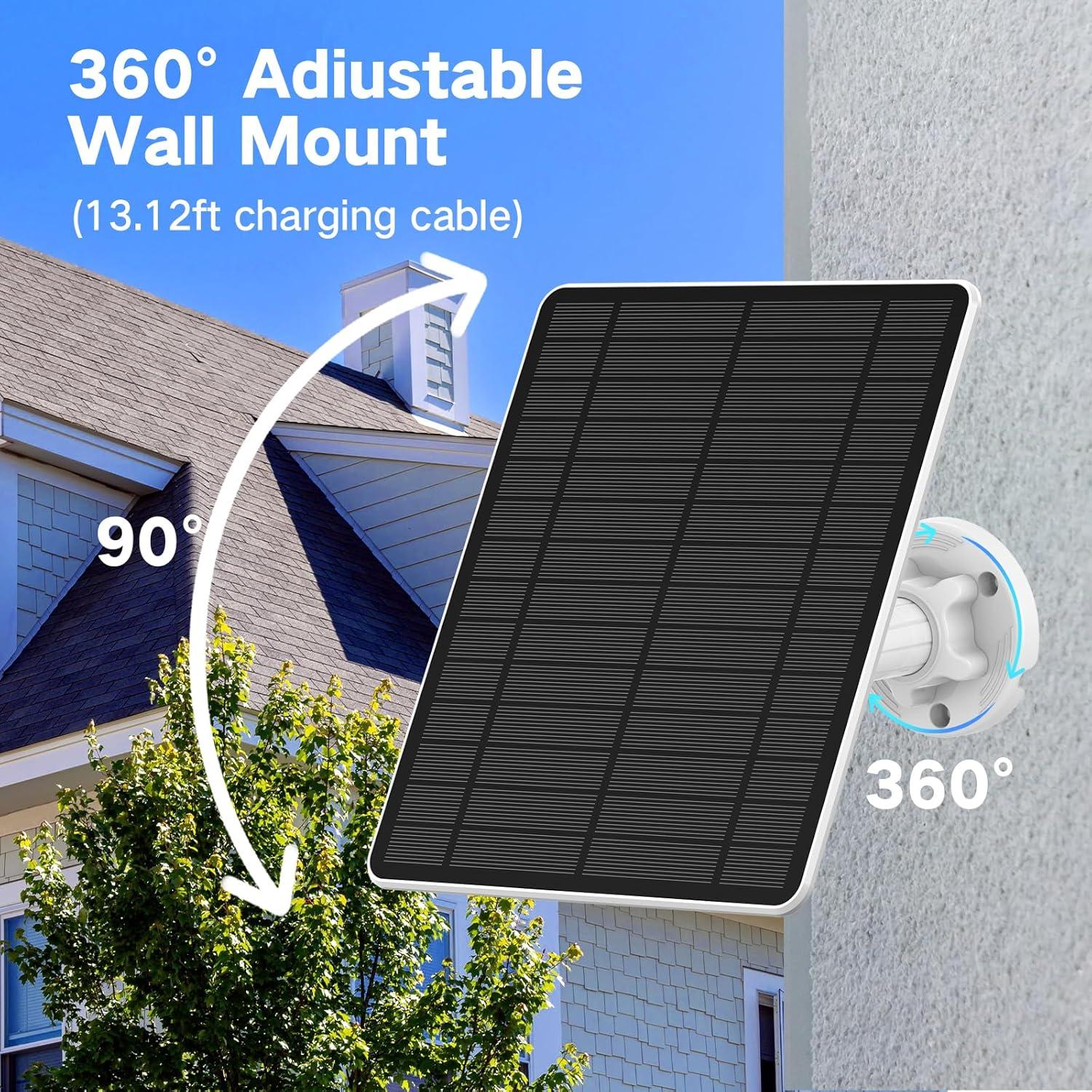 Panel Solar GYKZ 5W para Cámara Arlo, Resistente al Agua IP65