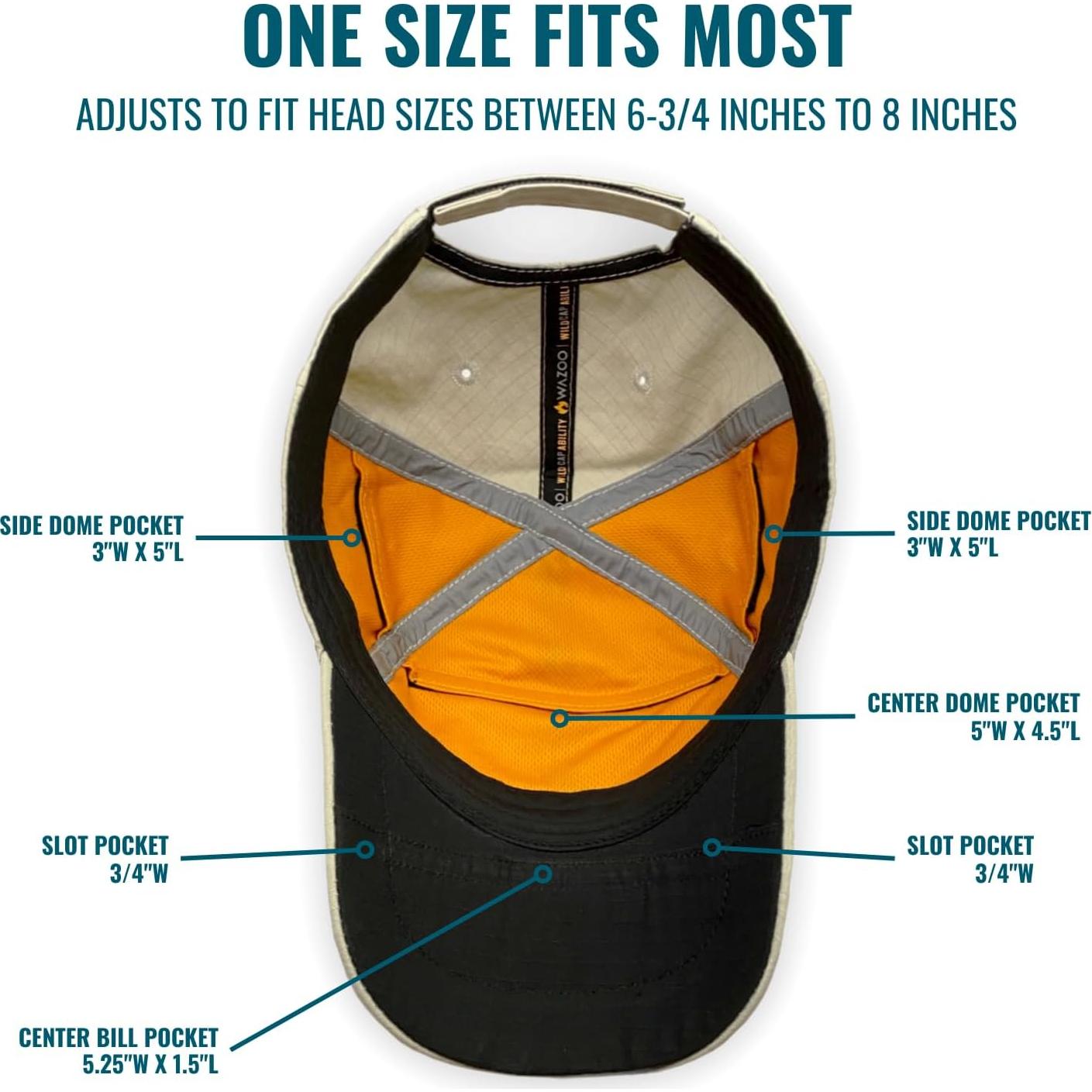 Gorra Táctica Wazoo con 6 Bolsillos Ocultos - Marrón Coyote