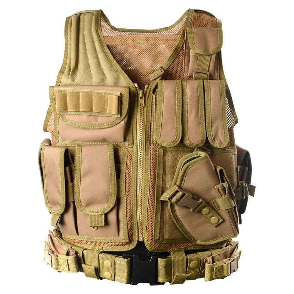 Chaleco Táctico vAv YAKEDA Transpirable Ajustable Barro