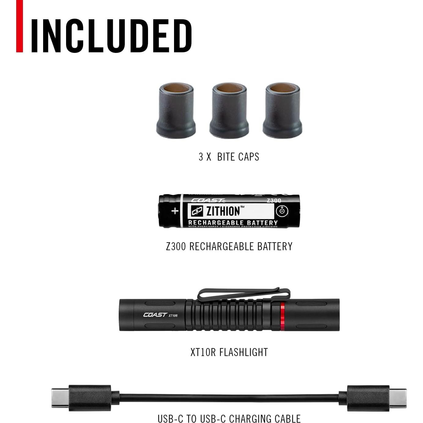 Linterna Recargable COAST XT10R 280 Lúmenes con Enfoque Giratorio