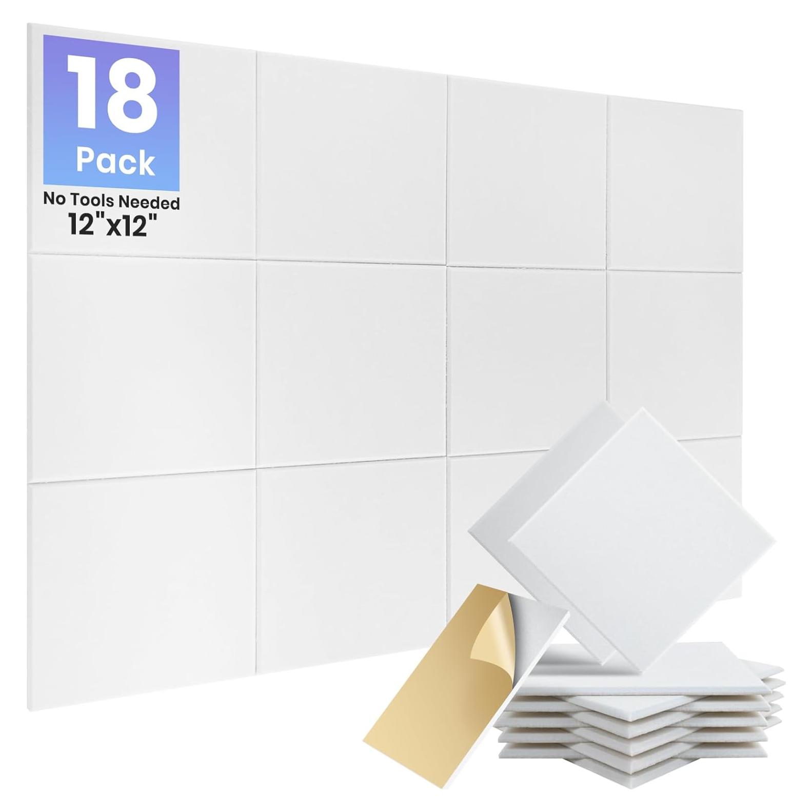 Paquete de 18 Paneles Acústicos Aislantes Focusound 30.48x30.48cm