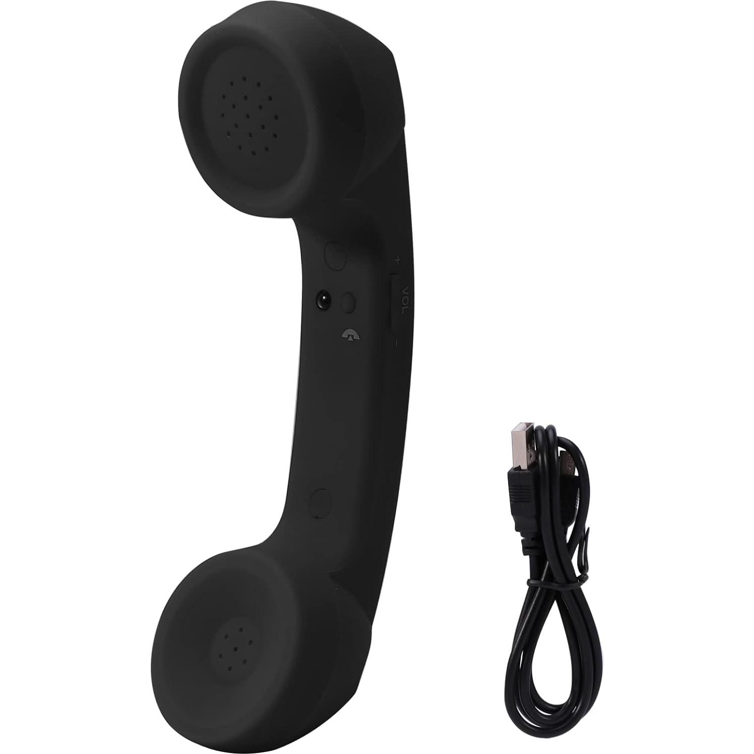 Auricular Inalámbrico Retro EMVANV Bluetooth Negro 25x9x0.3cm