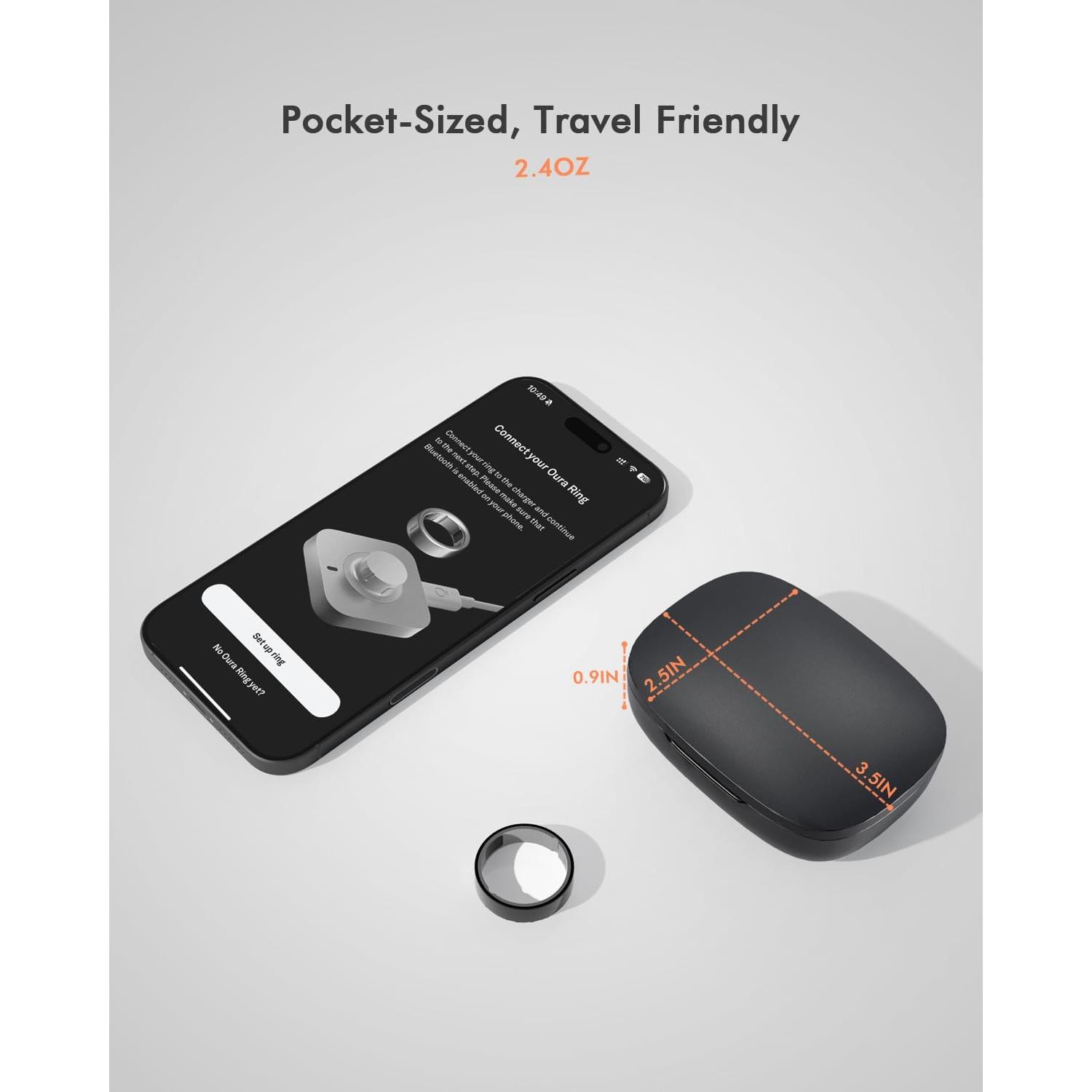 Estuche de Carga Inalámbrico Doohoeek para Oura Ring 4 y 3