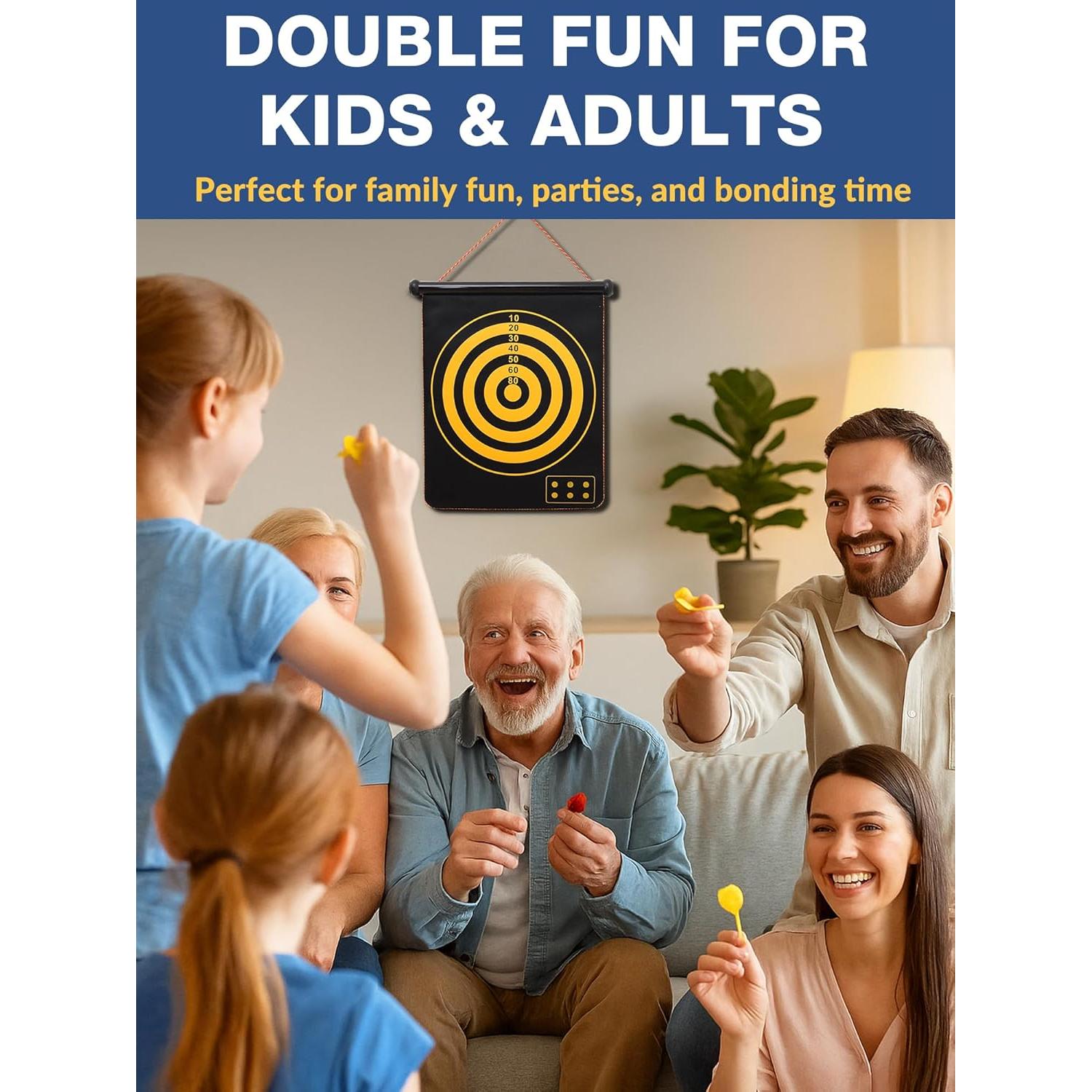 Tablero de Dardos Magnético BATURU Doble Cara 36.83x44.45cm