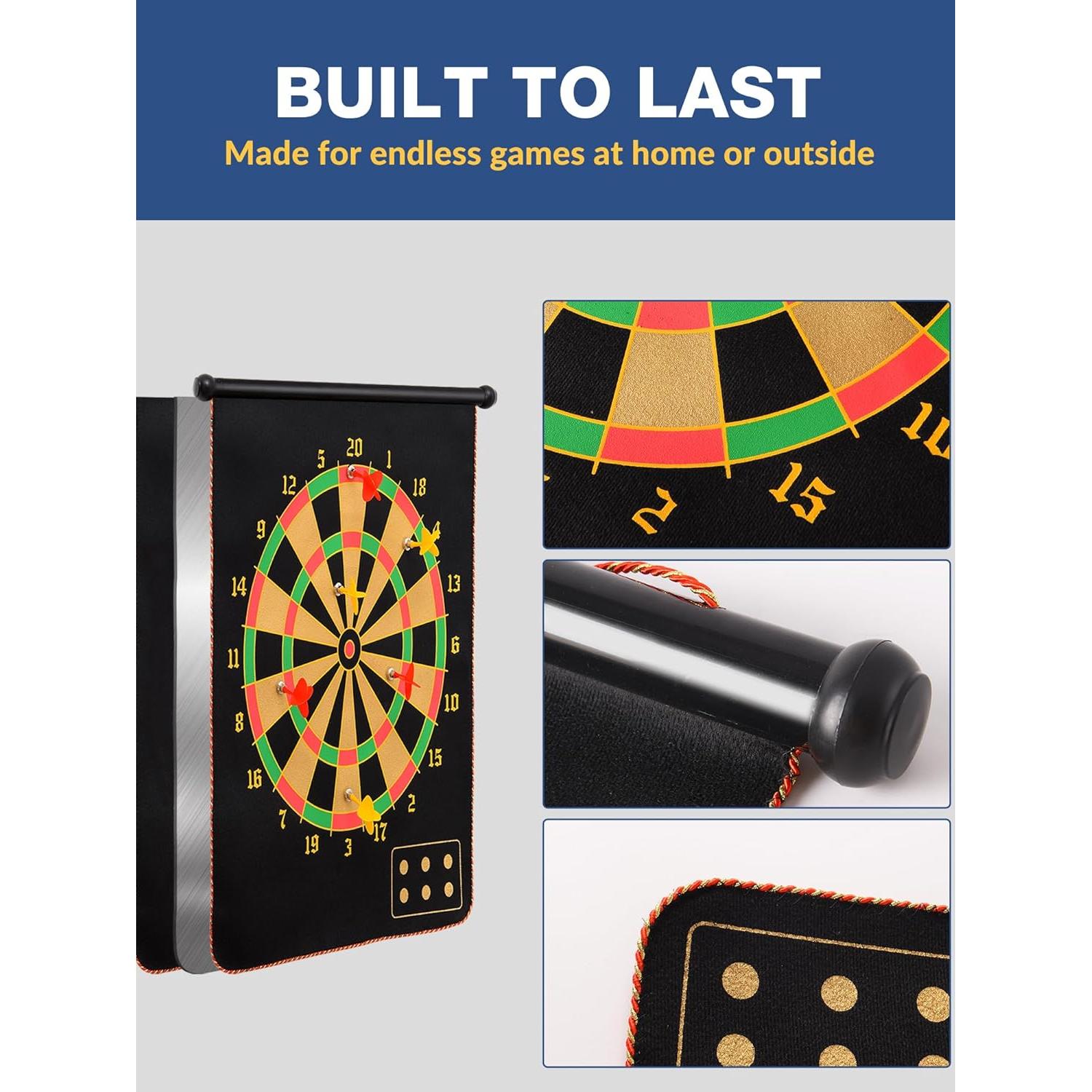 Tablero de Dardos Magnético BATURU Doble Cara 36.83x44.45cm